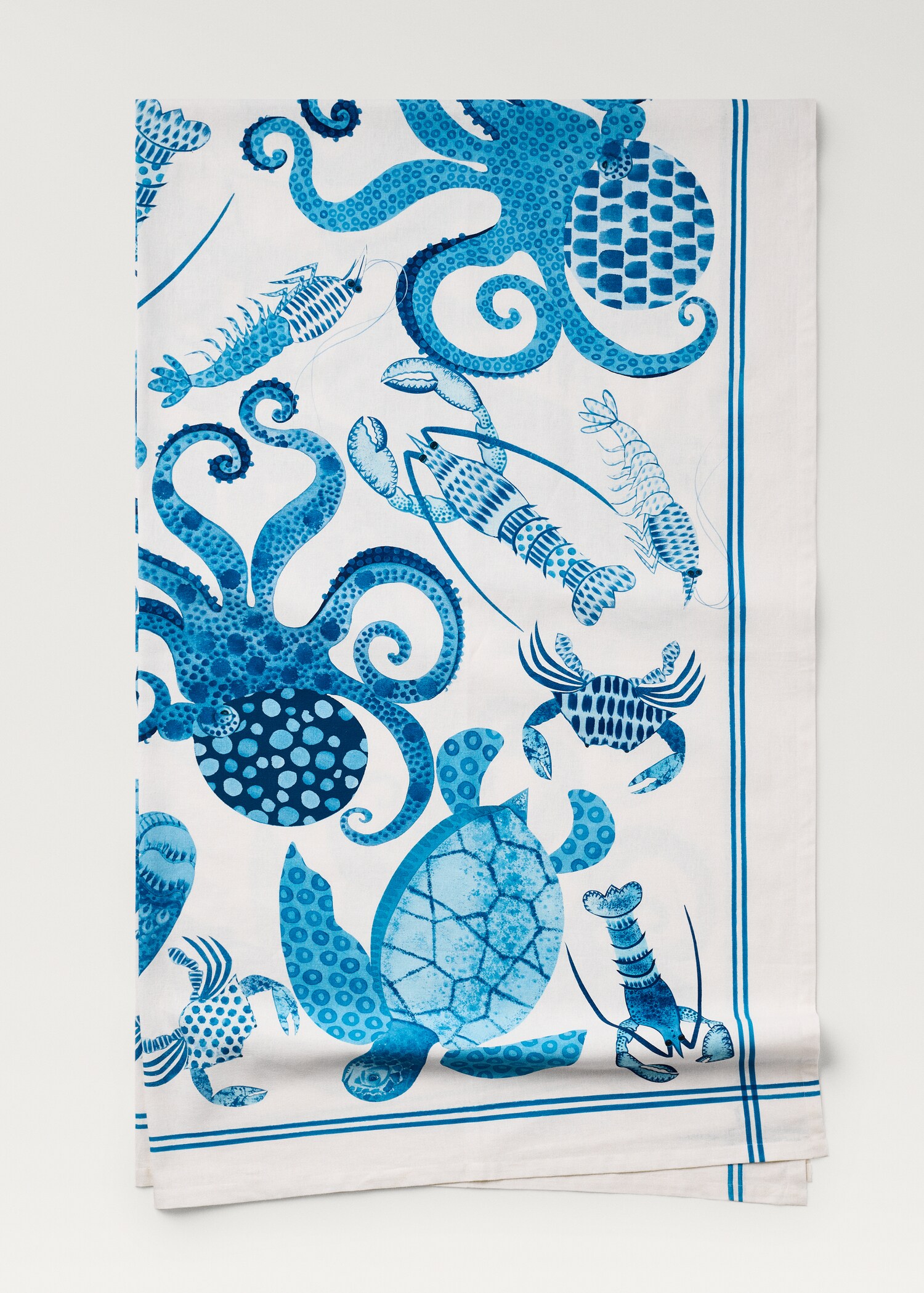Mantel lino estampado marino 6 a 8 comensales - Detalle del artículo 2