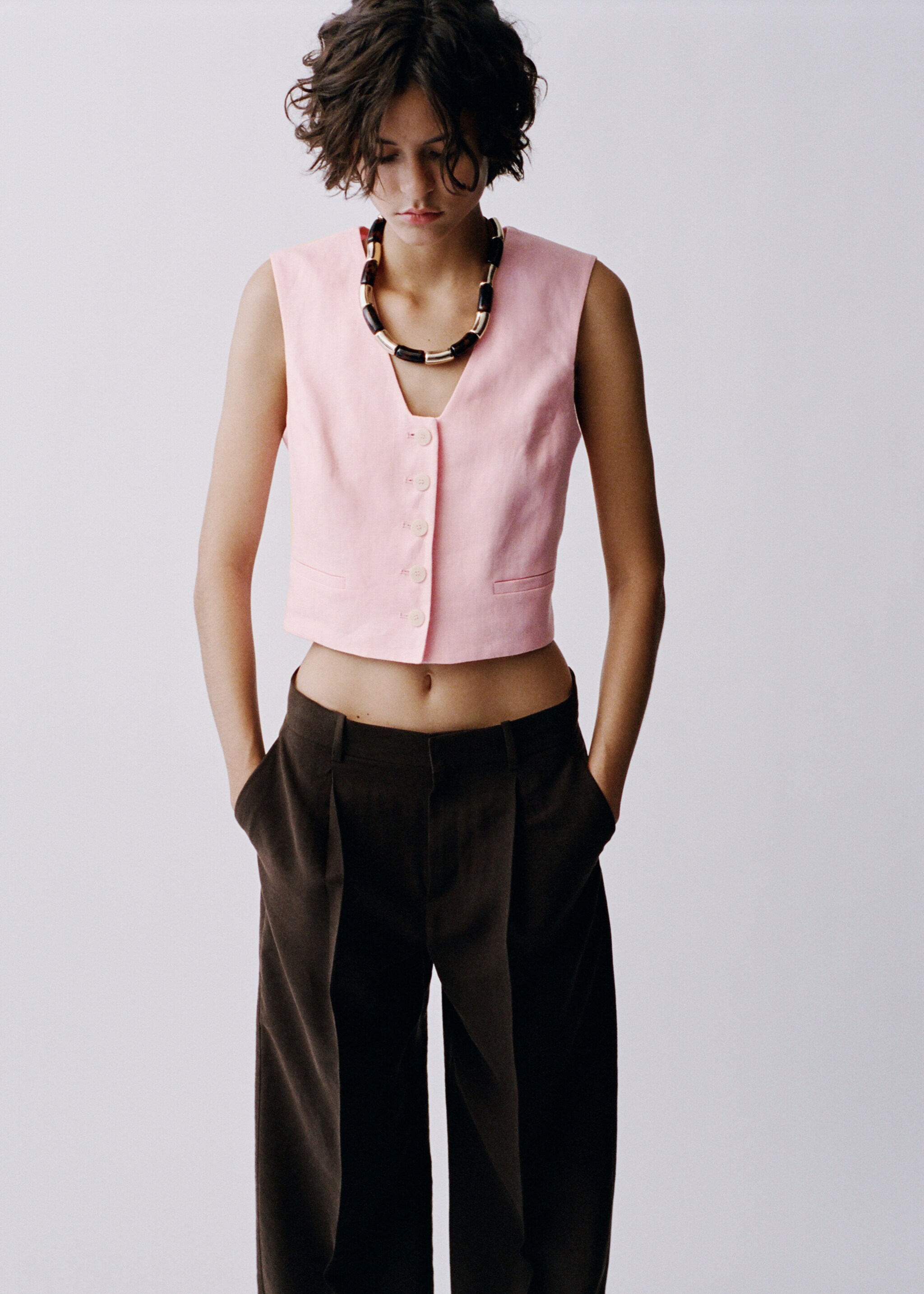 Linen suit waistcoat - Reverse of the article