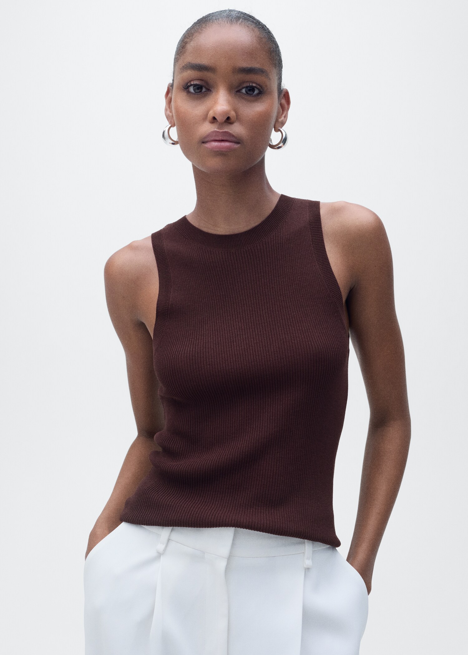 Ribbed knit top - Medium plane