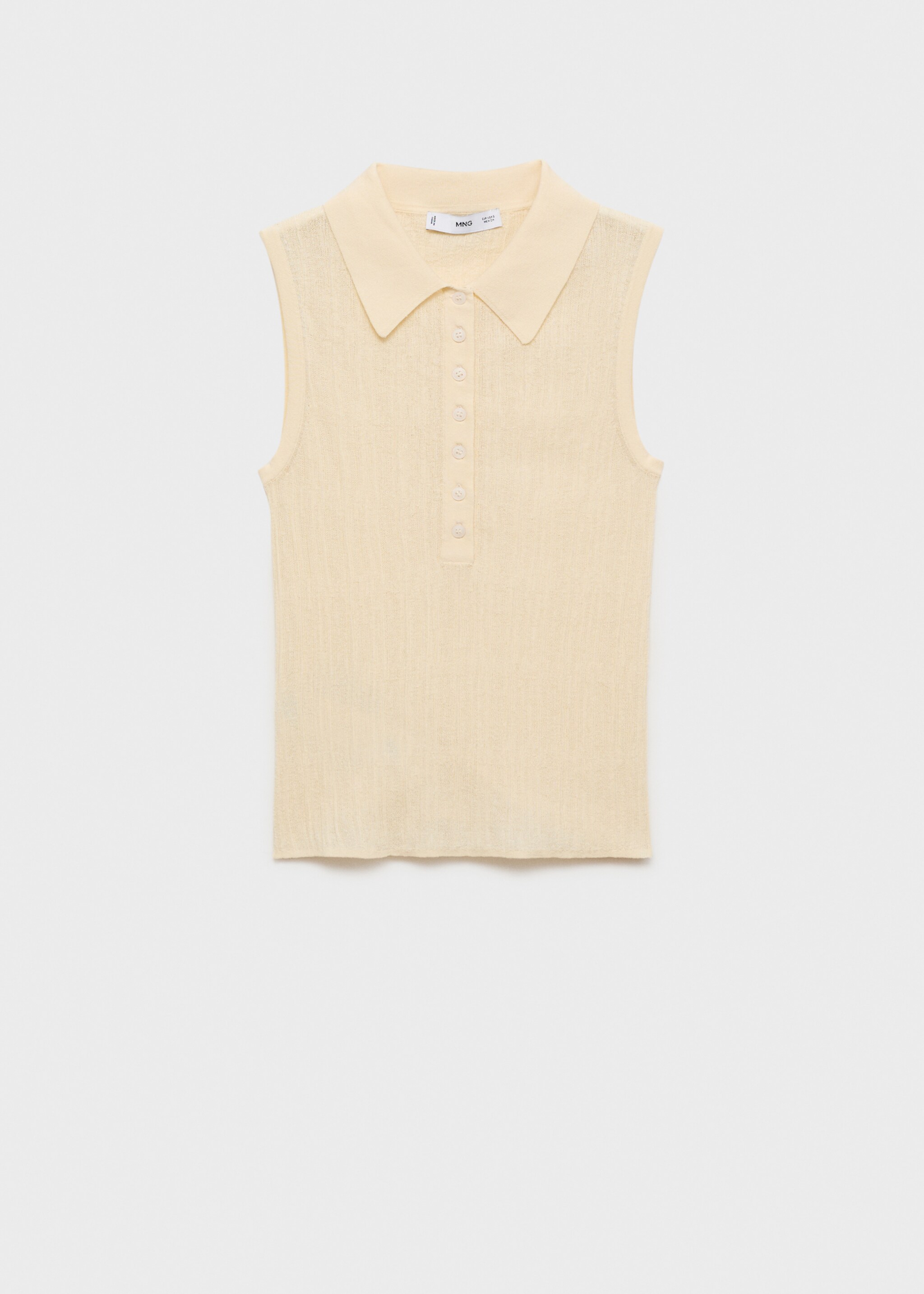 Polo-neck knitted top - Article without model