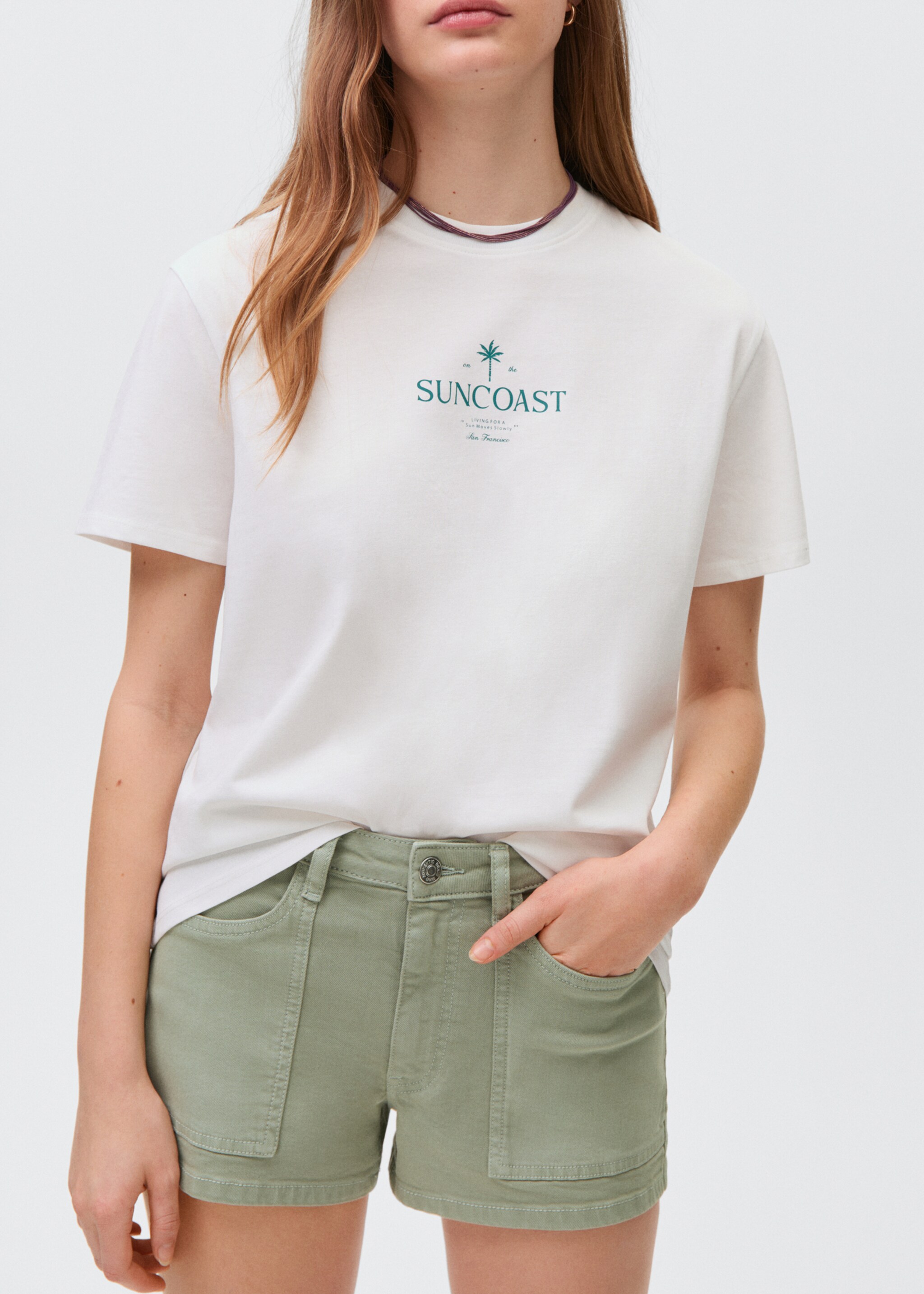 Cotton shorts with pockets - Medium plane
