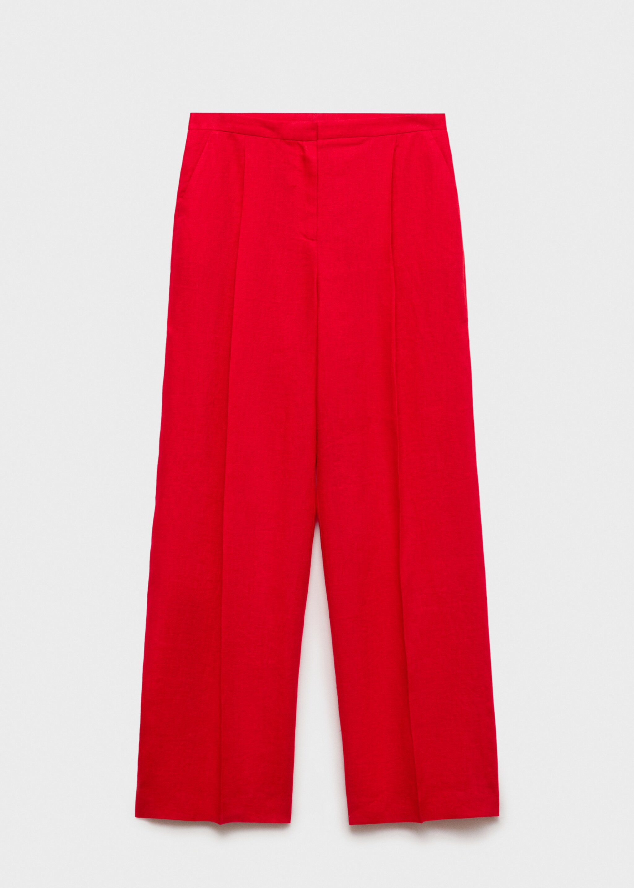 Straight-fit linen suit trousers - Article without model