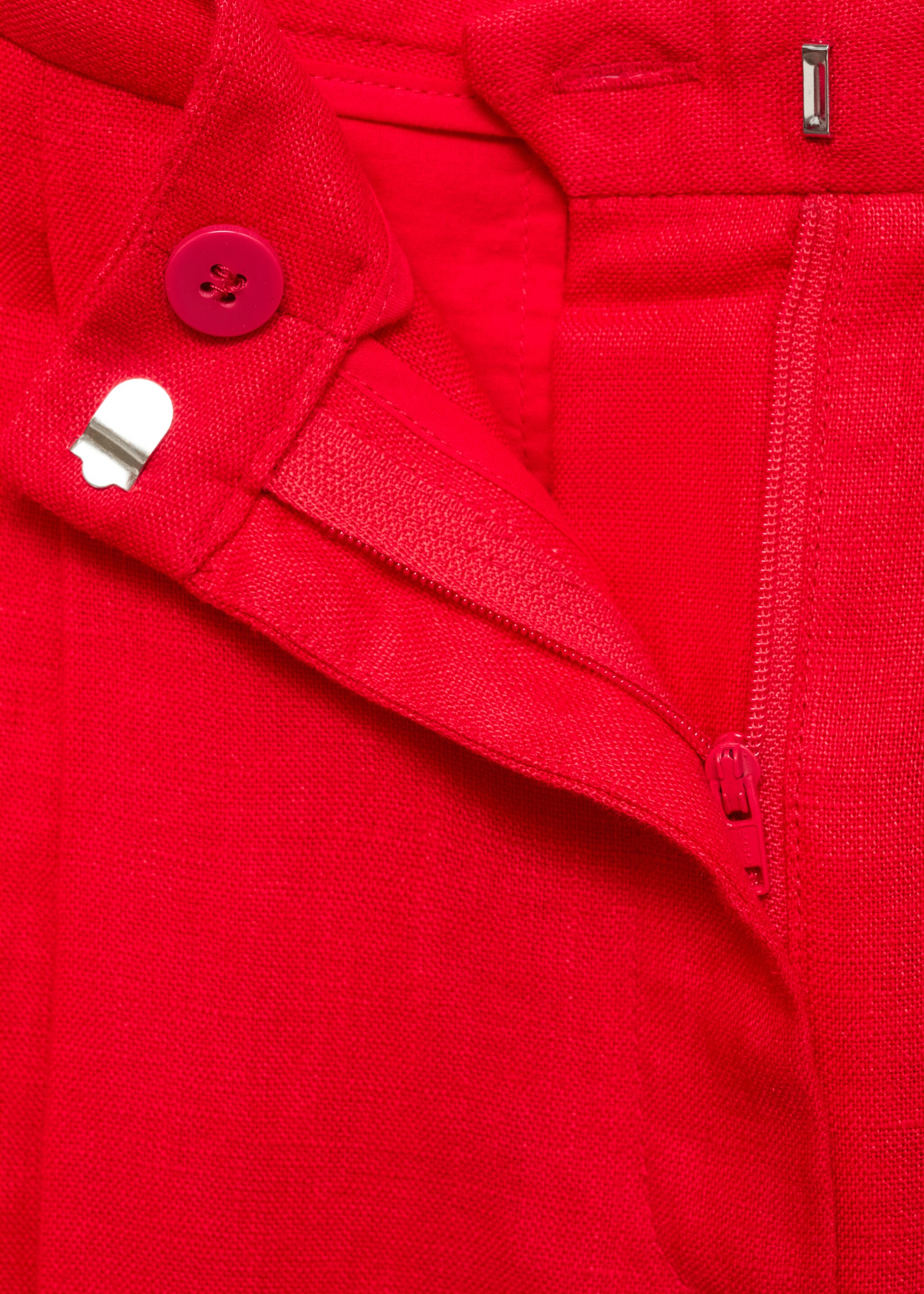 Straight-fit linen suit trousers - Details of the article 8