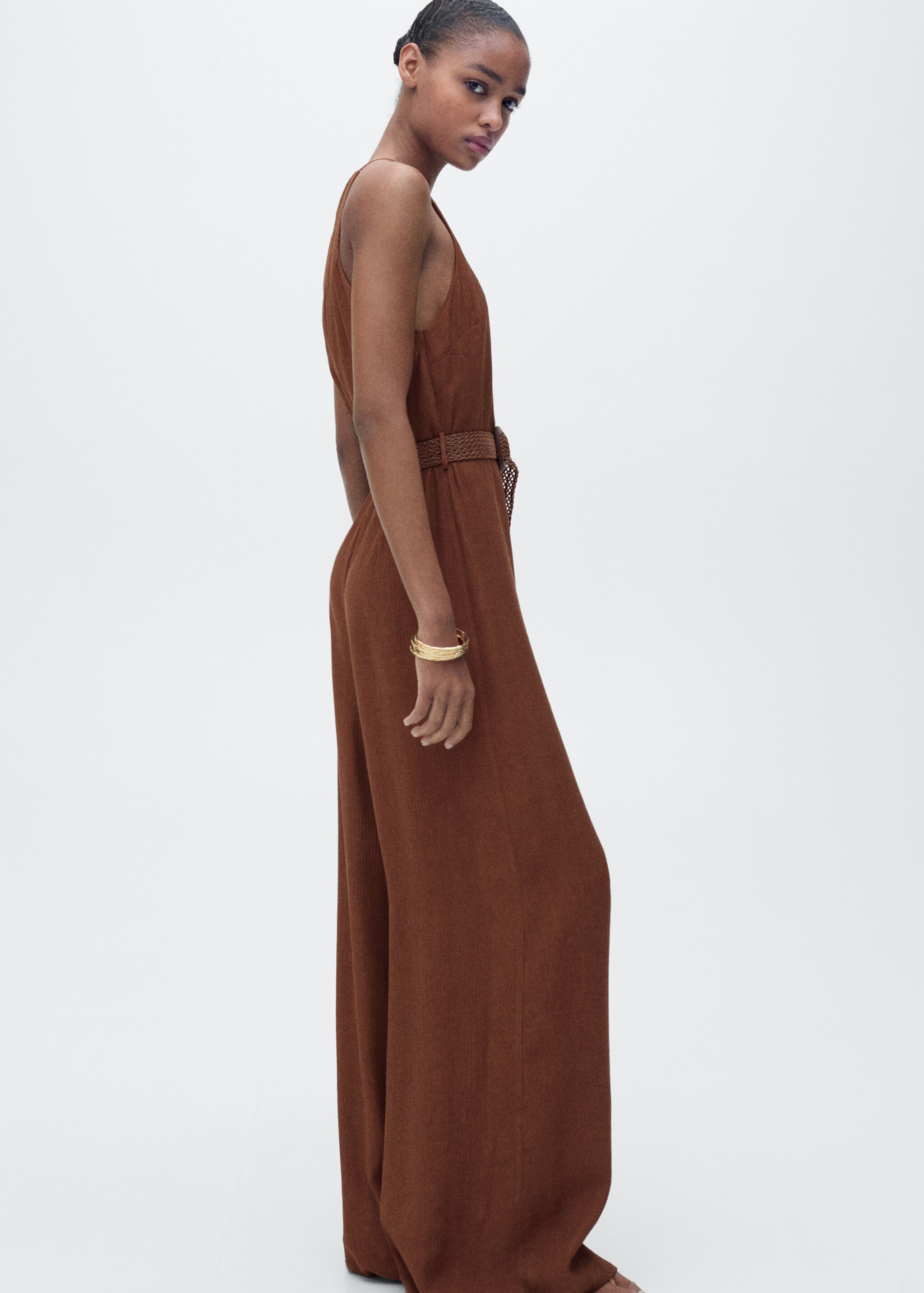 Halterjumpsuit met ceintuur - Middenvlak