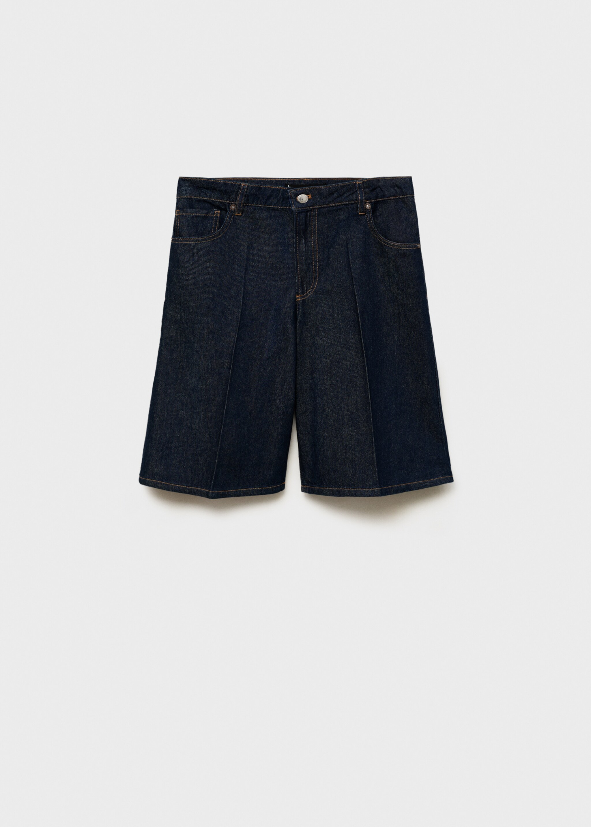 High-rise straight-fit rinse-wash jorts - Article without model
