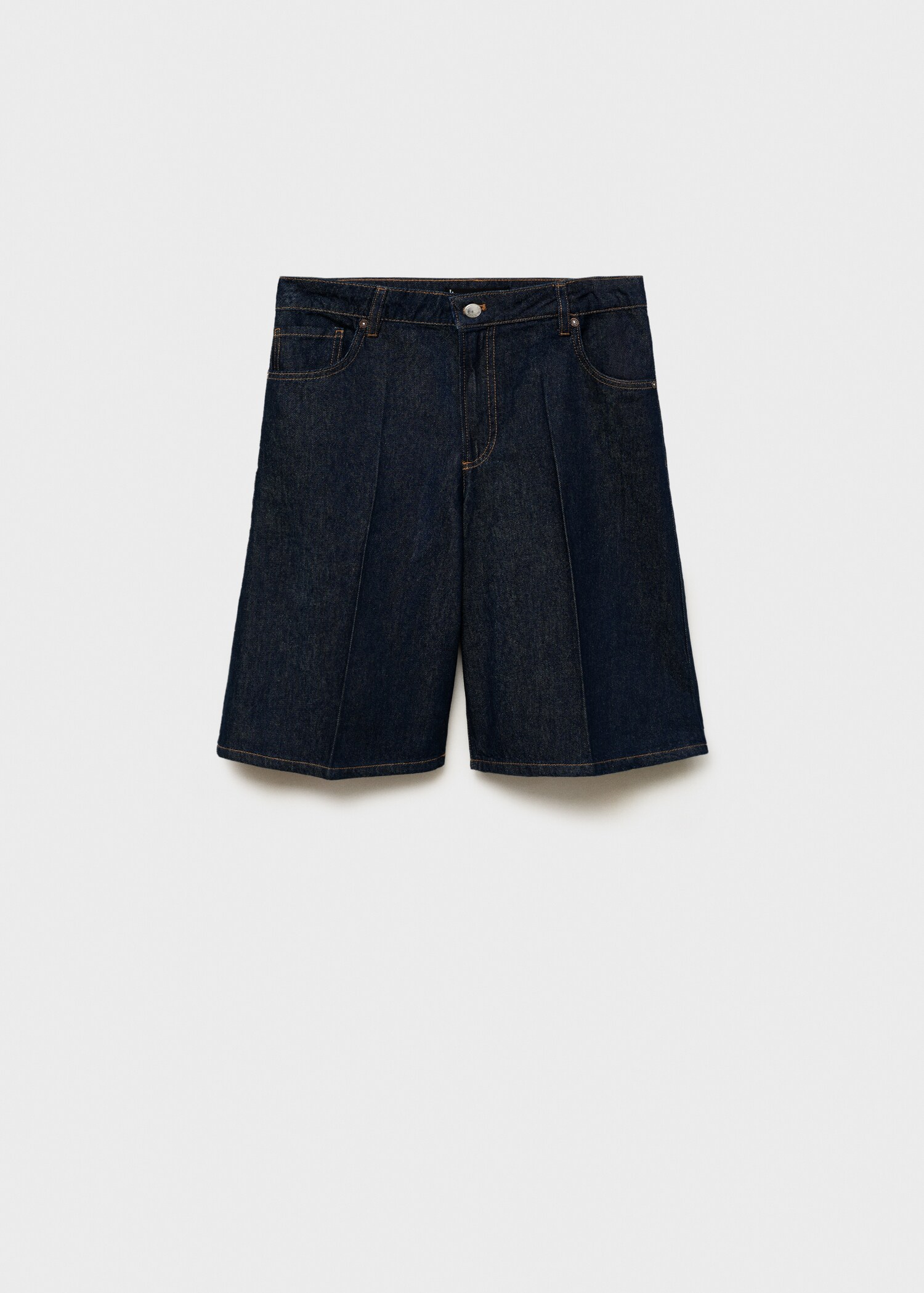 Short en jean droit taille haute rinse wash - Article sans modèle