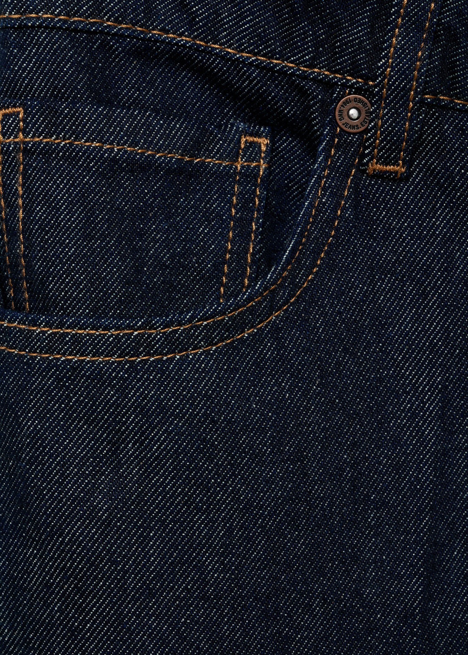 Short en jean droit taille haute rinse wash - Détail de l'article 0