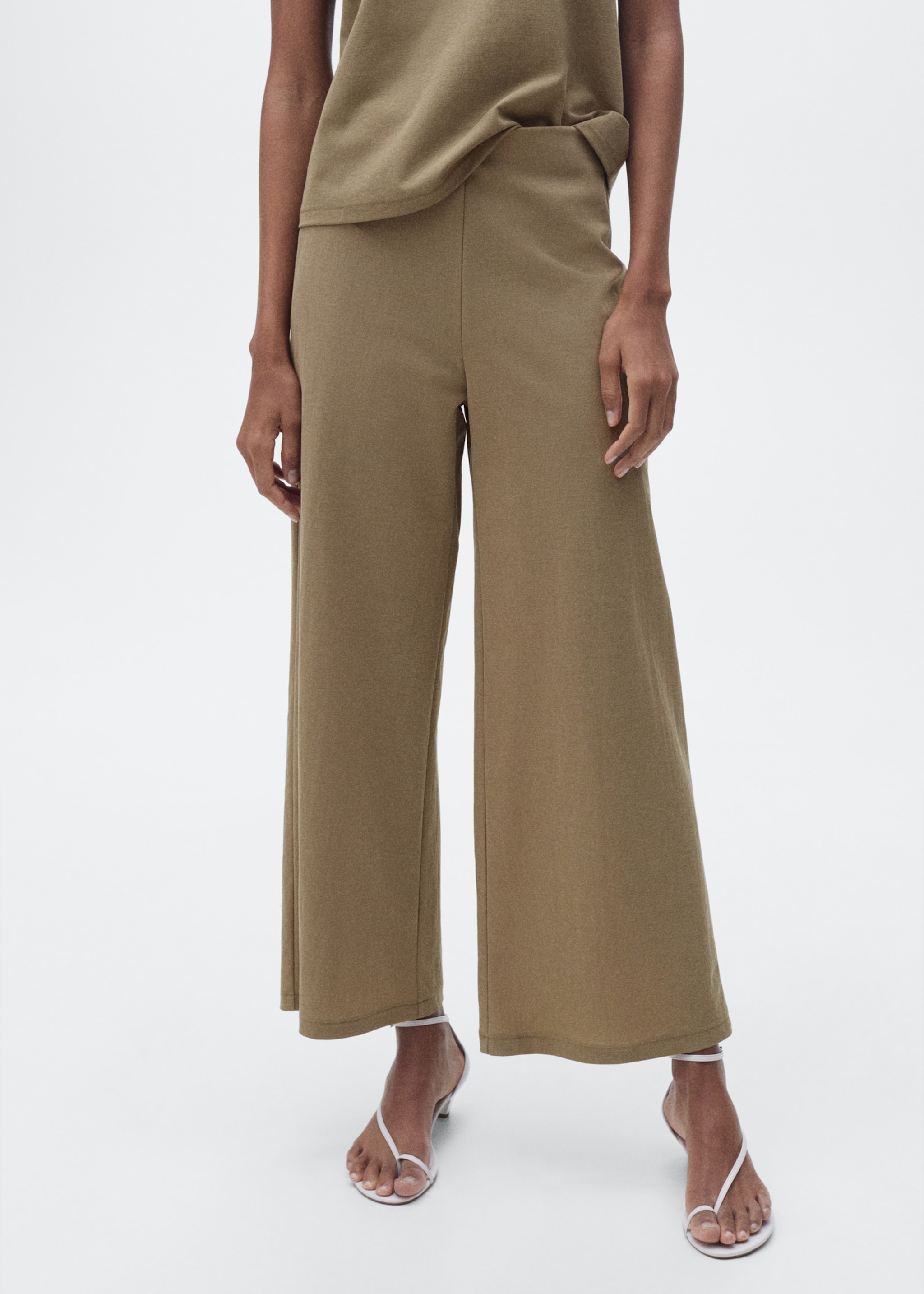 Pantalon palazzo crop - Plan moyen