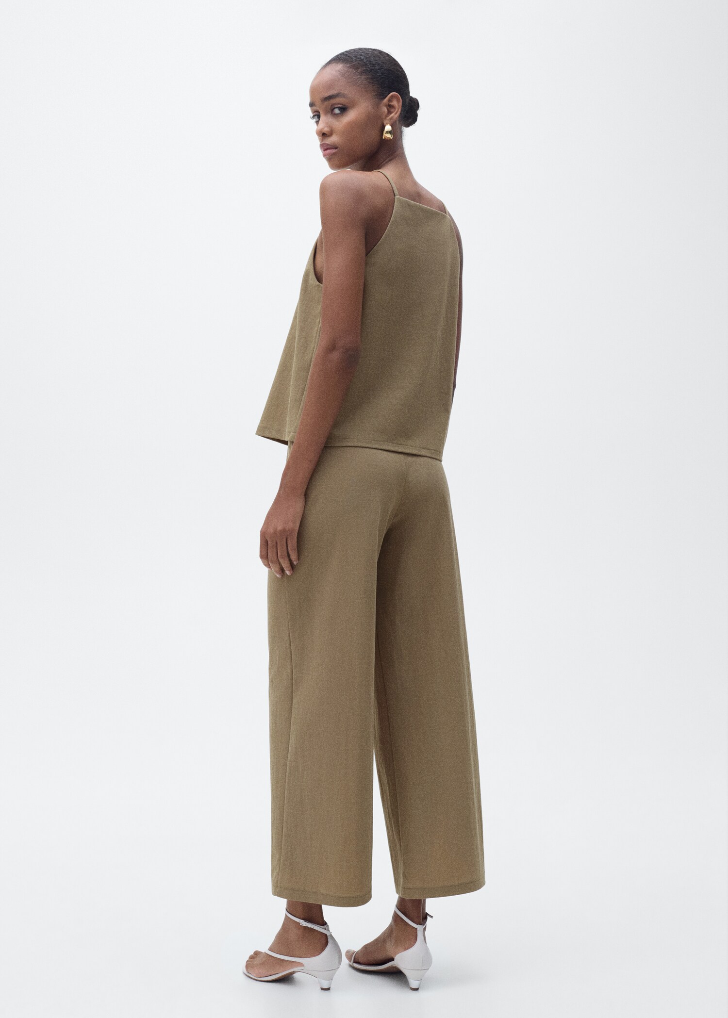 Pantalón palazzo crop - Reverso del artículo
