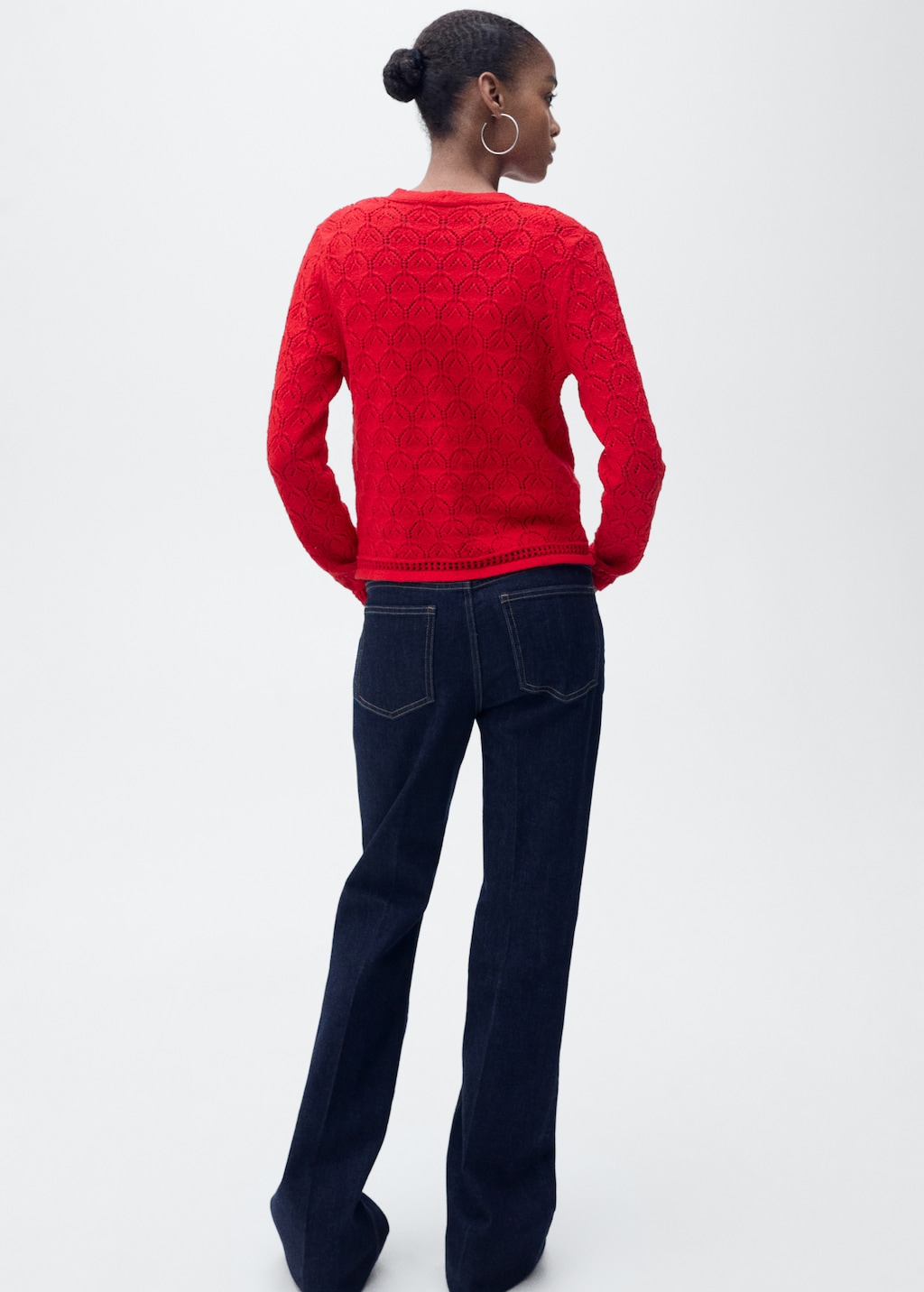 Mango Knit cardigan with lace design