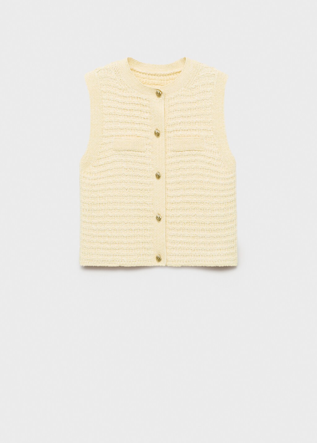 Knitted cardigan with jewel button