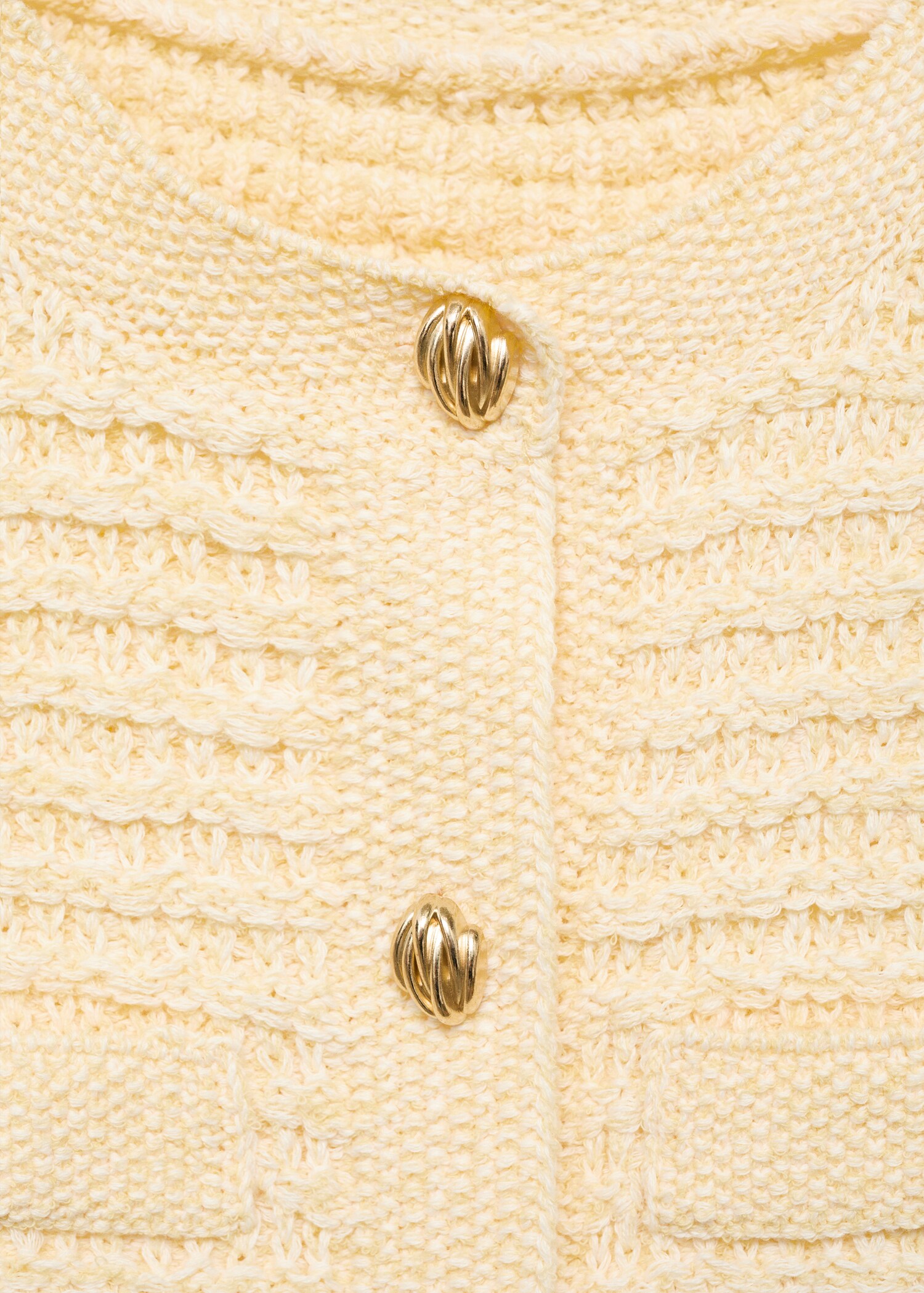 Knitted cardigan with jewel button - Details of the article 8