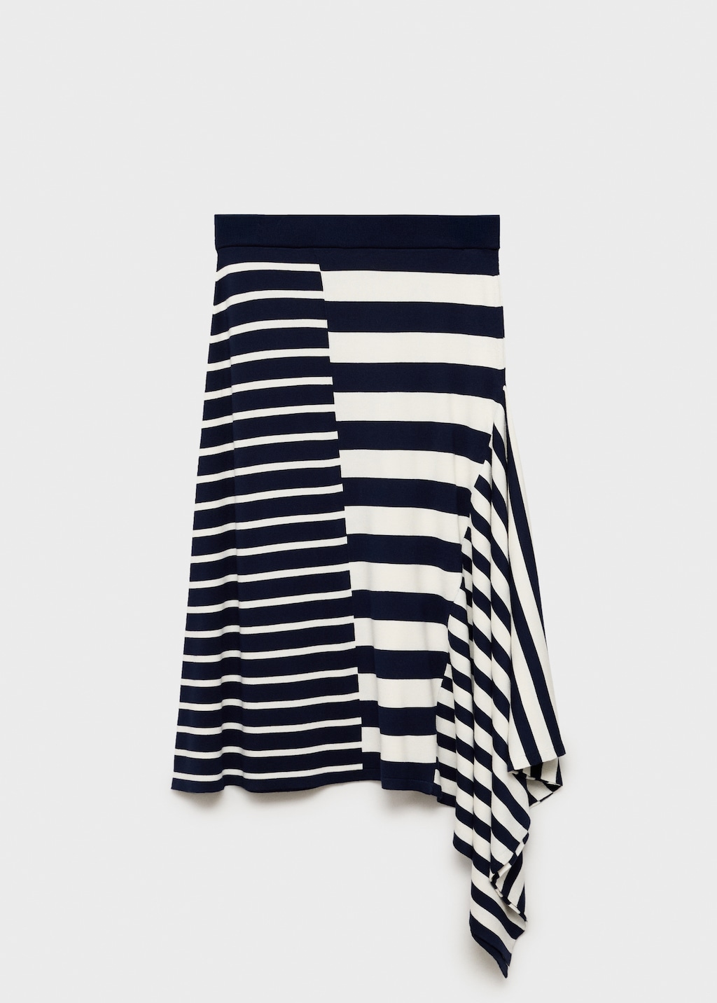 Asymmetrical striped knitted skirt - Women | MANGO USA