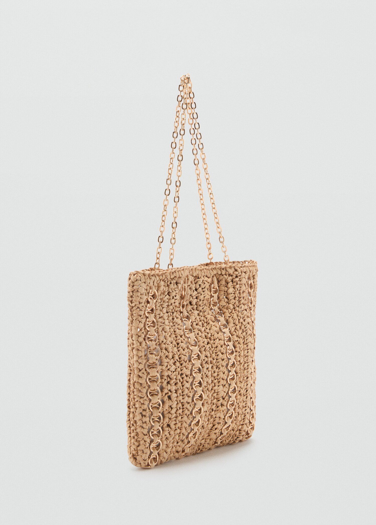 Borsa fibra naturale anelli metallo - Piano medio