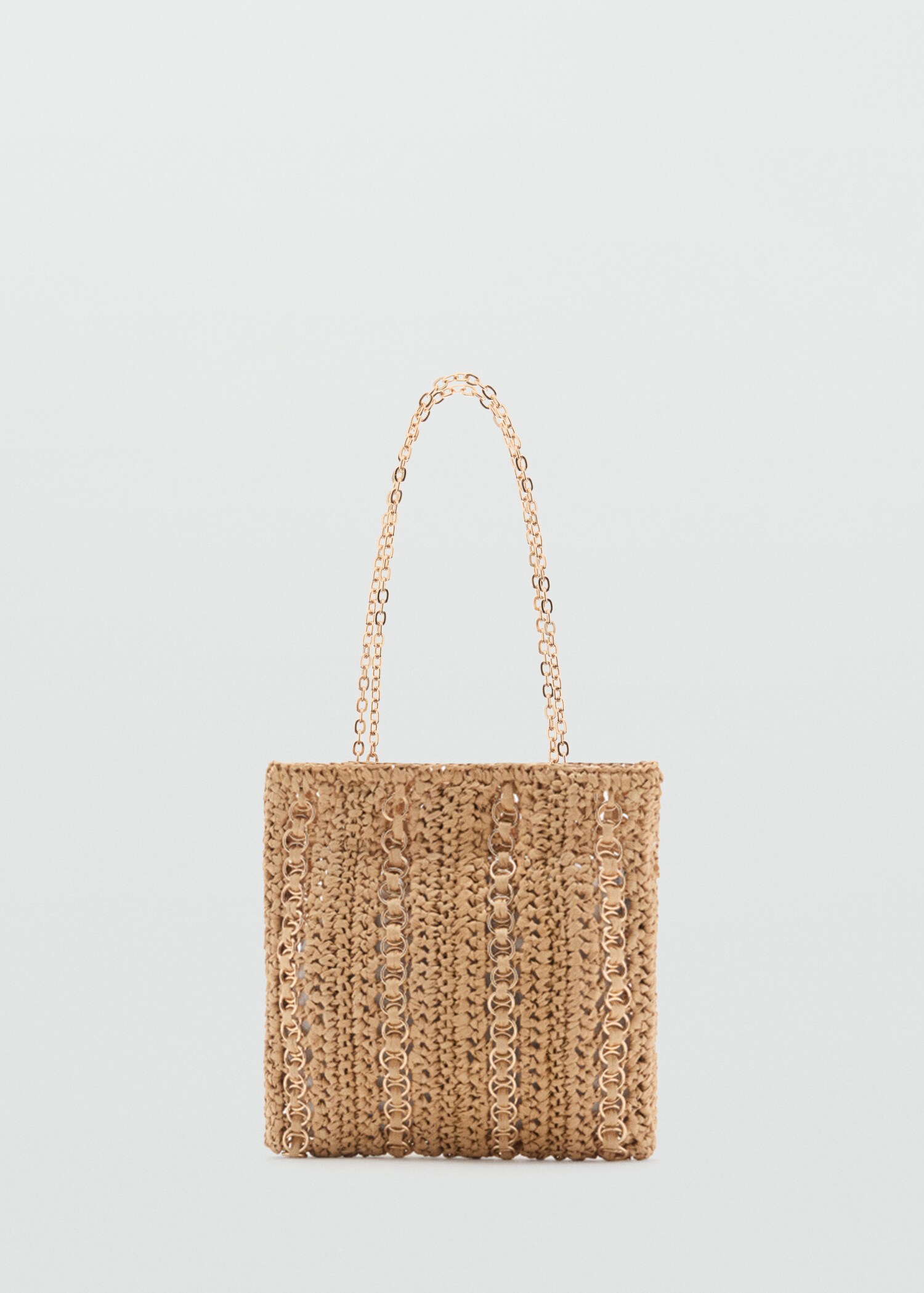 Borsa fibra naturale anelli metallo - Articolo senza modello