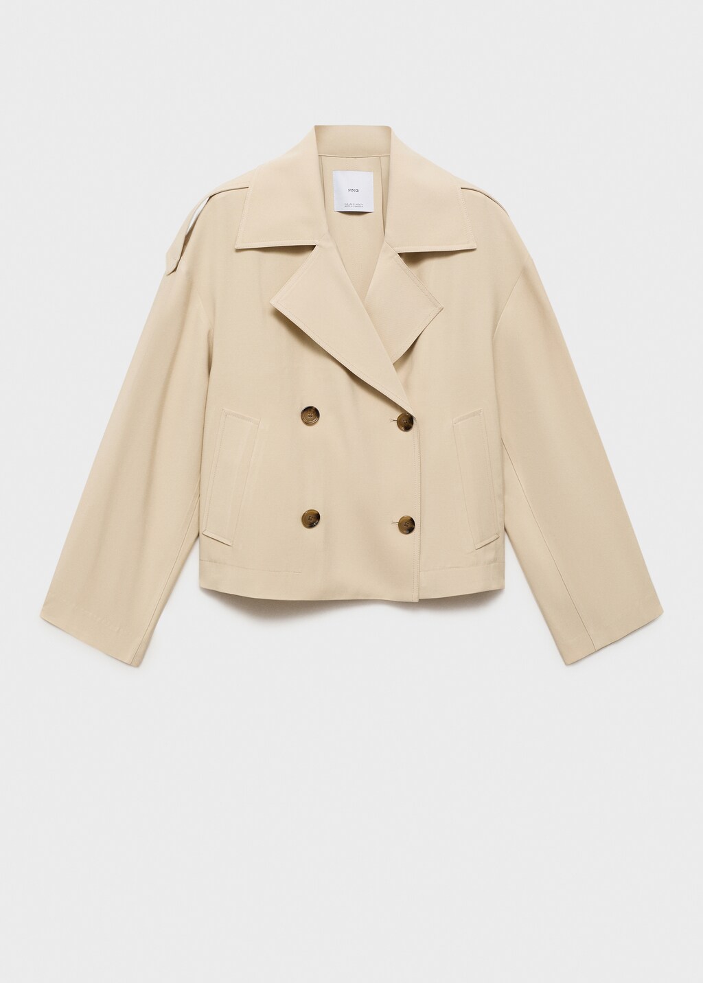 Double-breasted jacket with lapels - Women | MANGO USA
