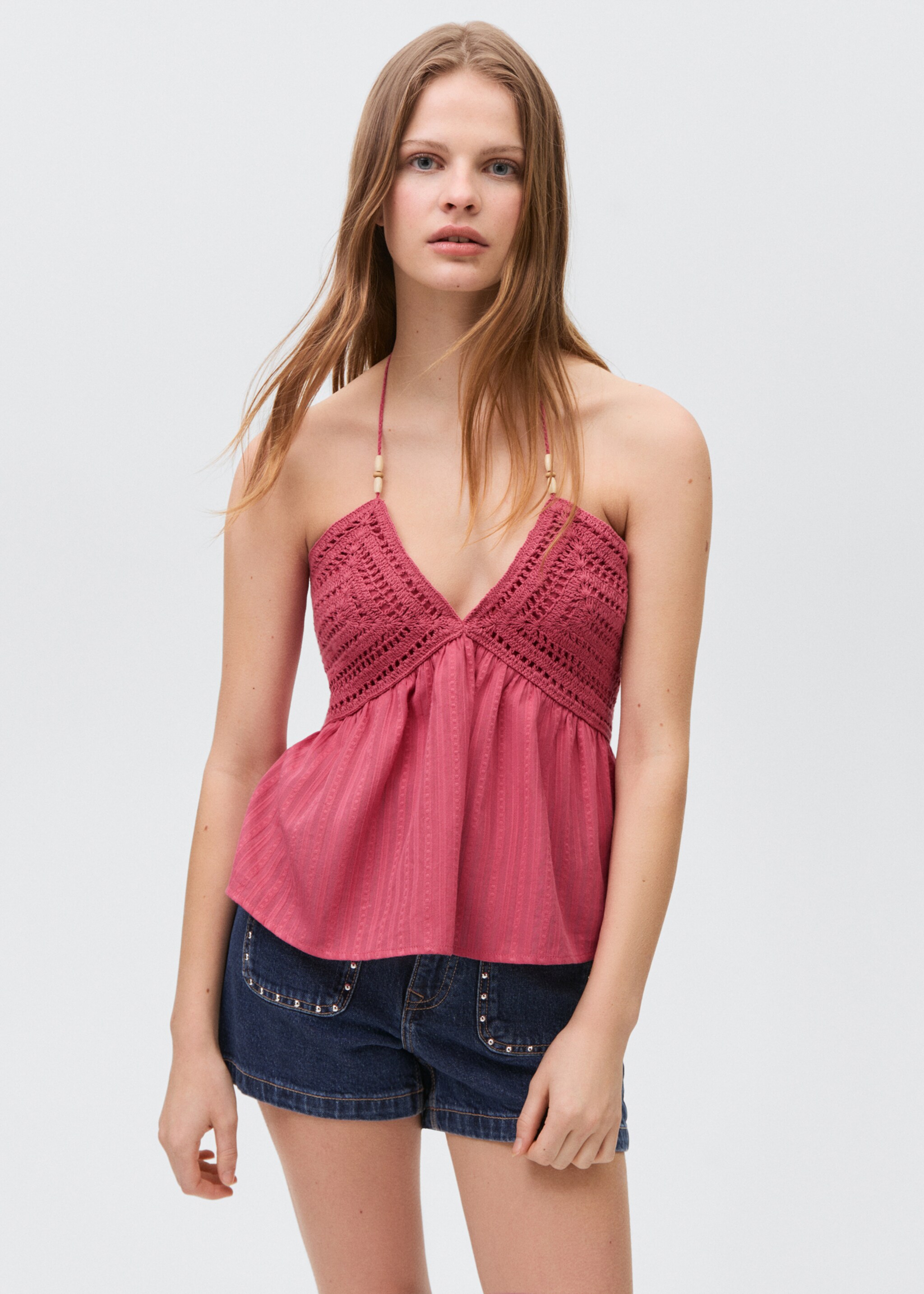 Crochet beaded top - Medium plane