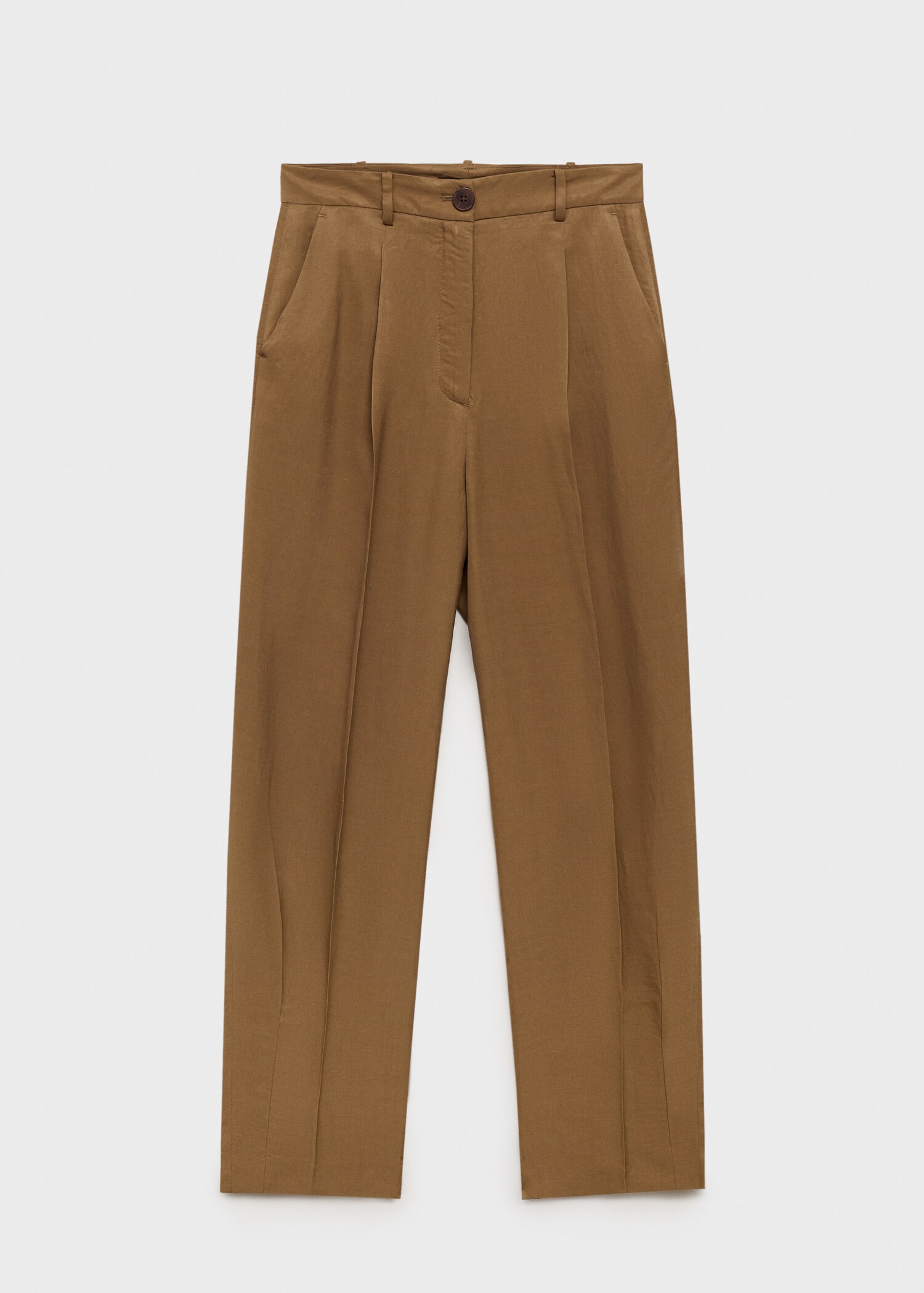 Linen-blend pleated trousers - Article without model