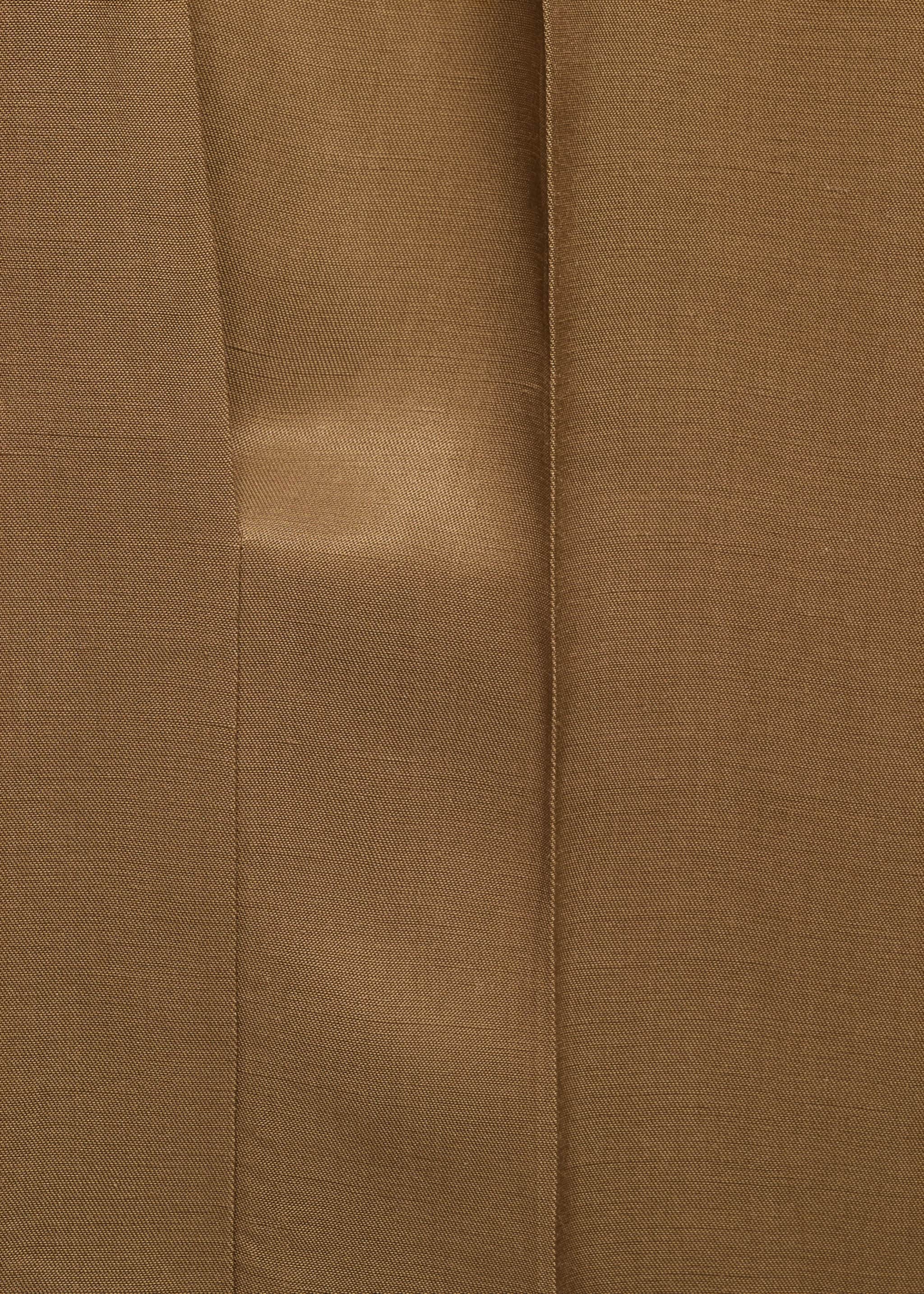 Linen-blend pleated trousers - Details of the article 0
