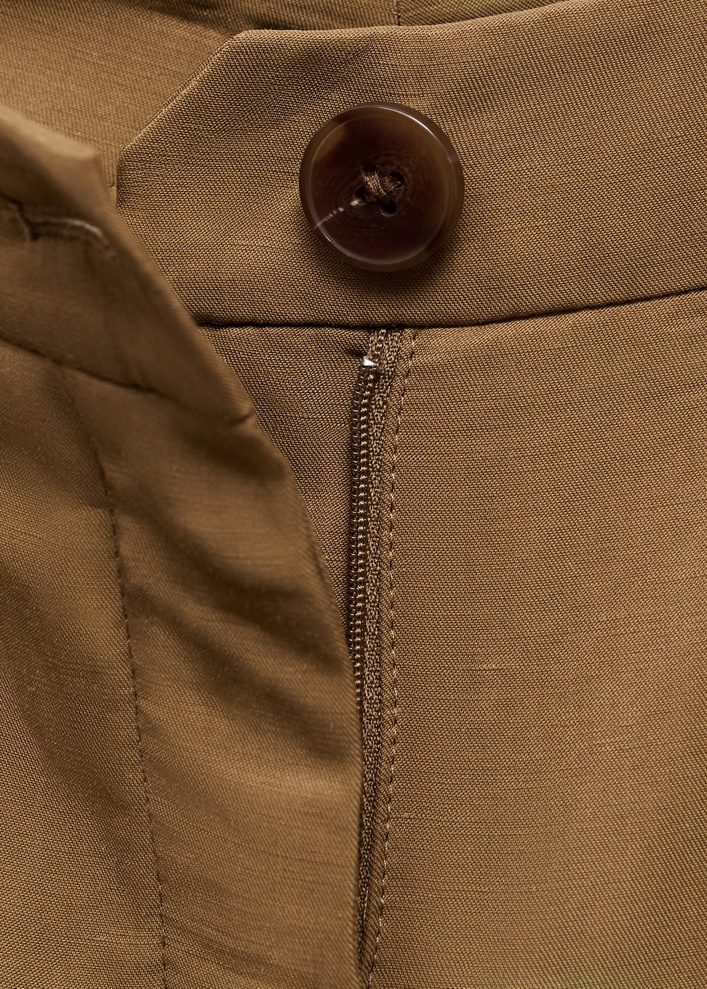 Linen-blend pleated pants