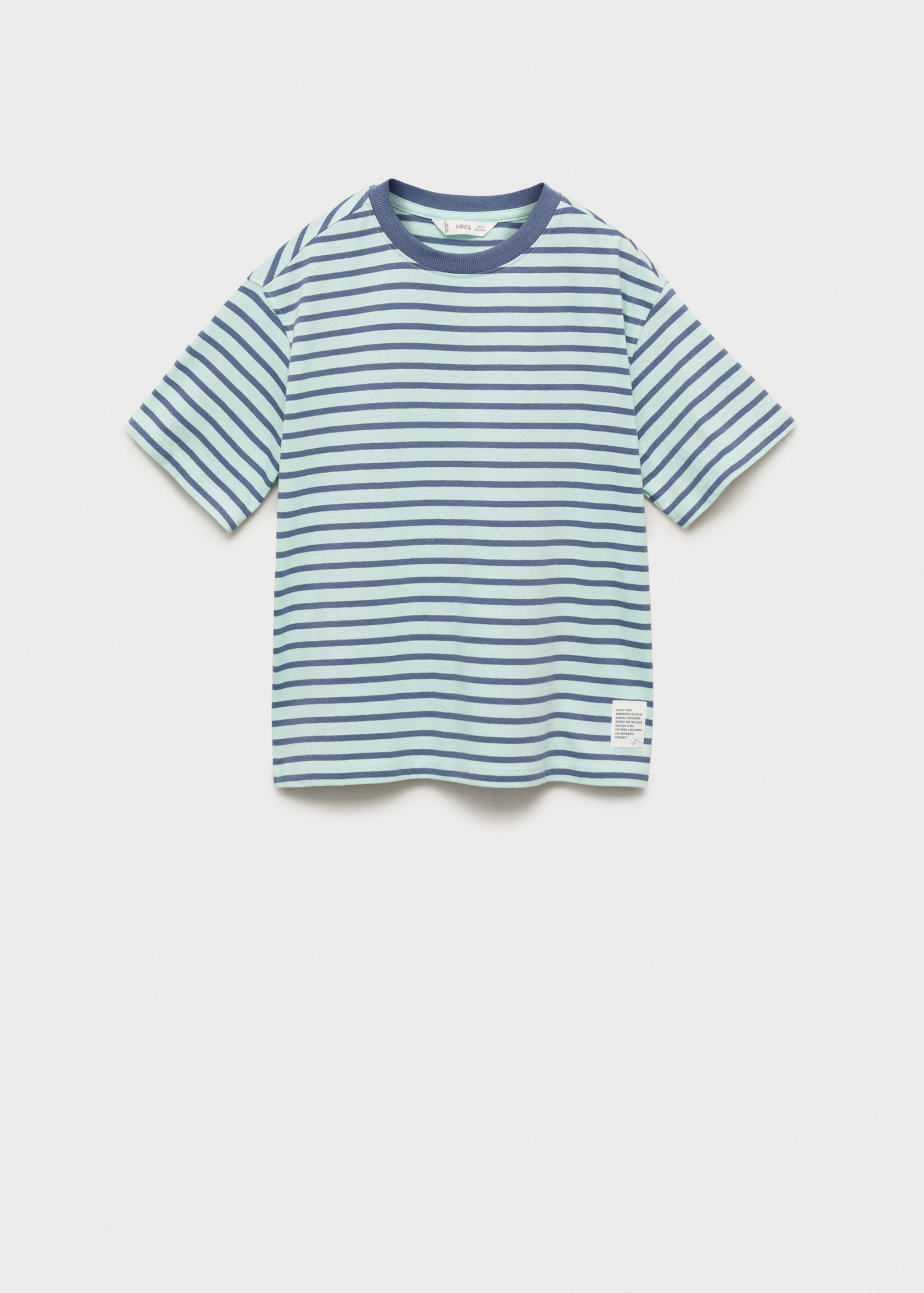 Striped t-shirt with contrasting collar - Article without model