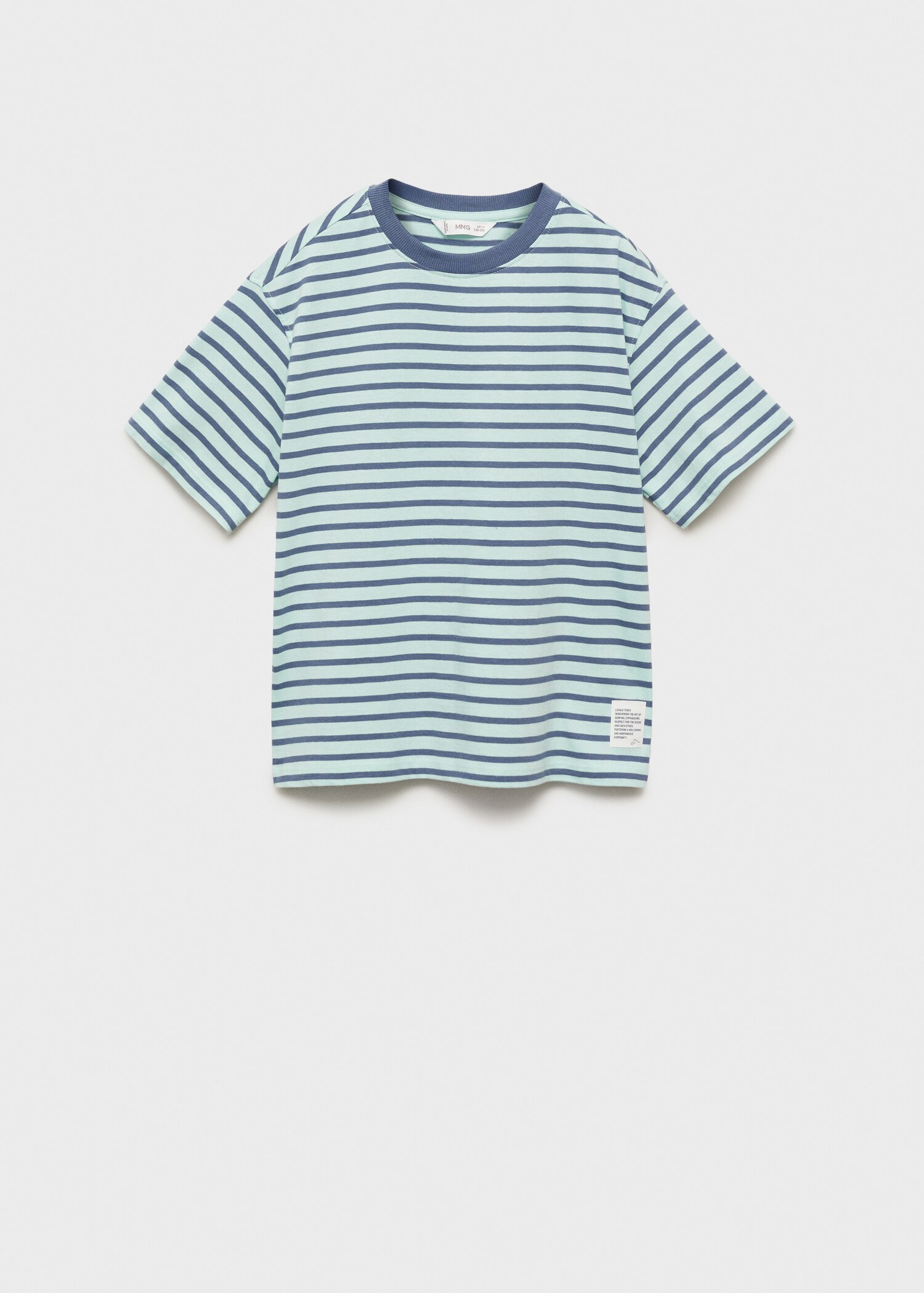Striped t-shirt with contrasting collar - Article without model