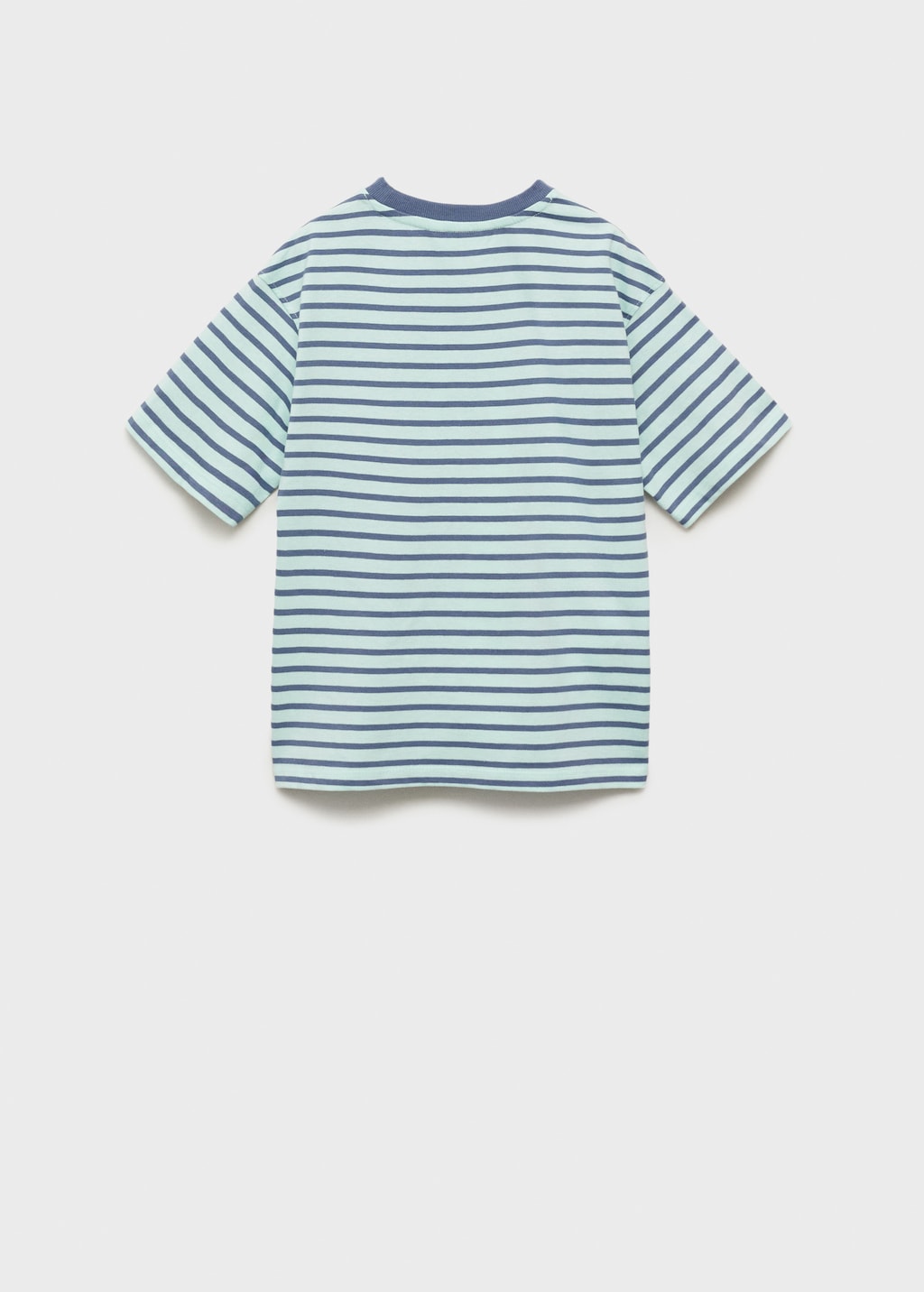 【SATIIIZ】May Pigment Stripe Collar Tee ENDS and MEANS - Horizontal Striped Tee / Brown Stripe