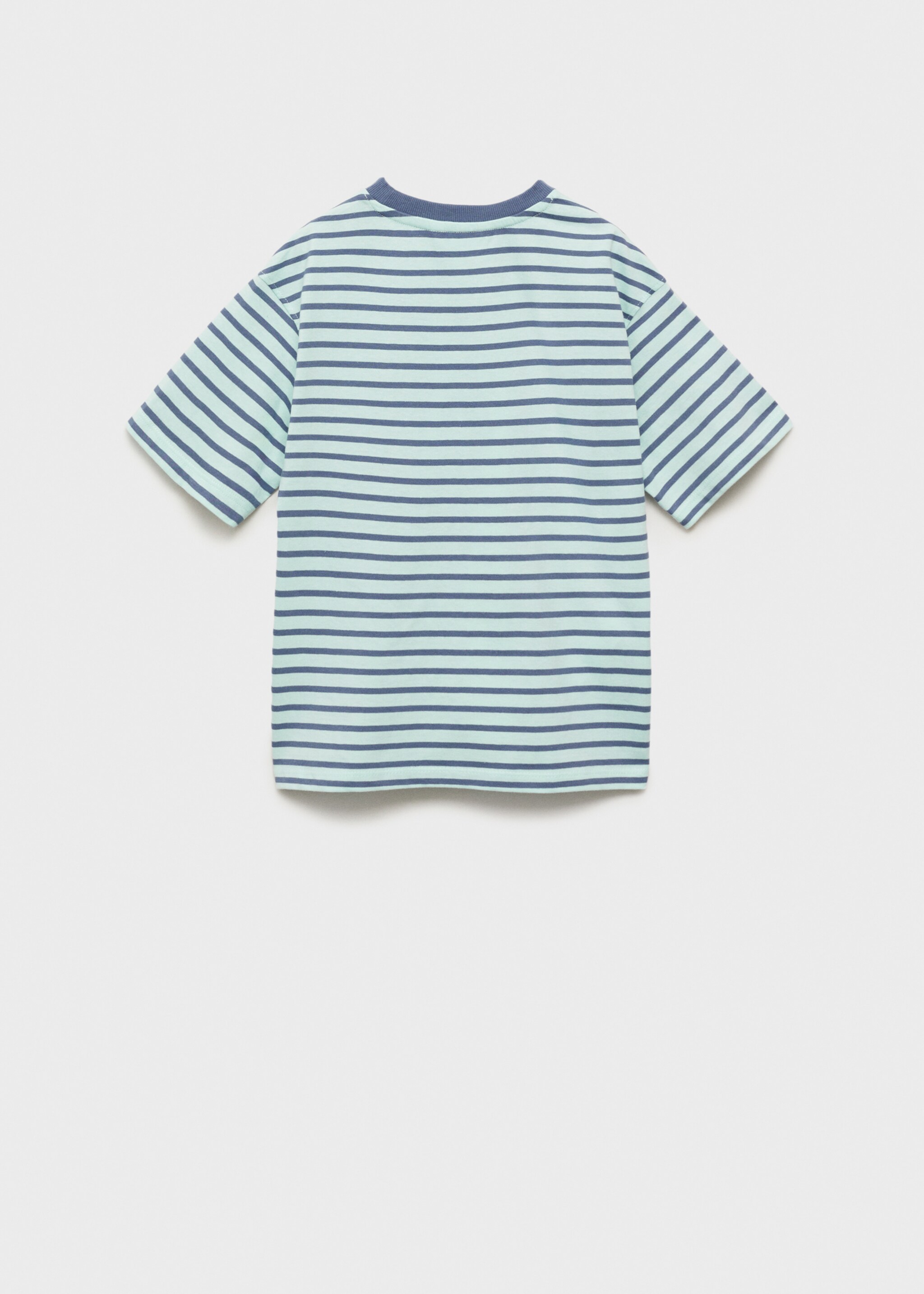 Striped t-shirt with contrasting collar - Reverse of the article