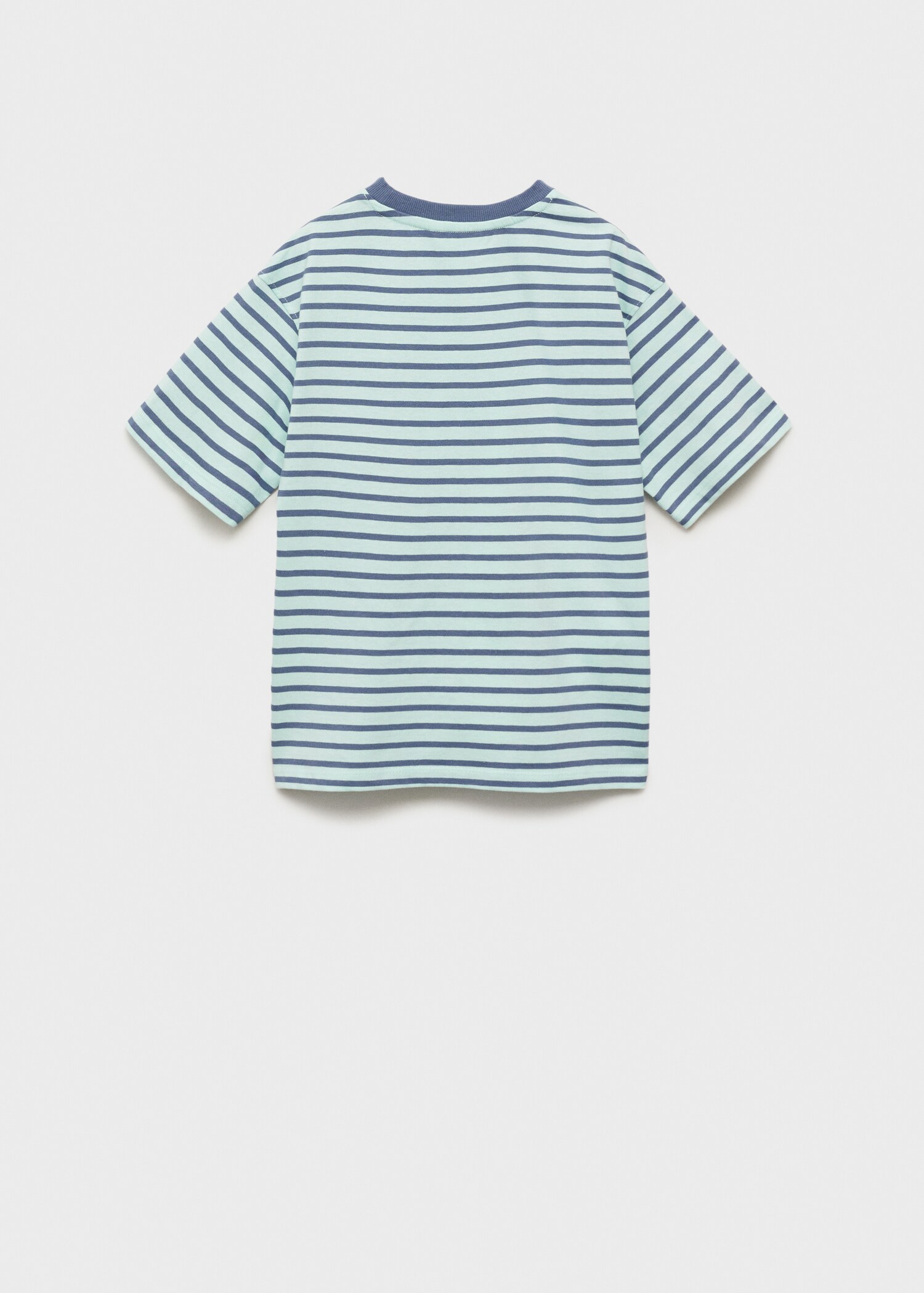Striped t-shirt with contrasting collar - Reverse of the article