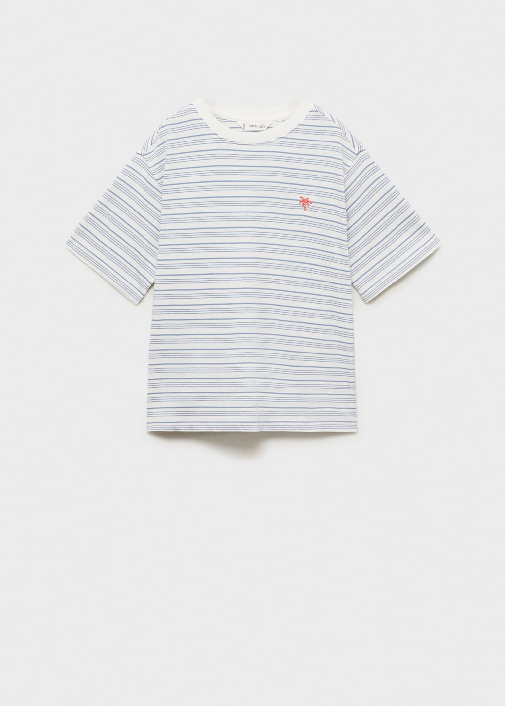 Striped t-shirt with contrasting collar - Kids | MANGO USA