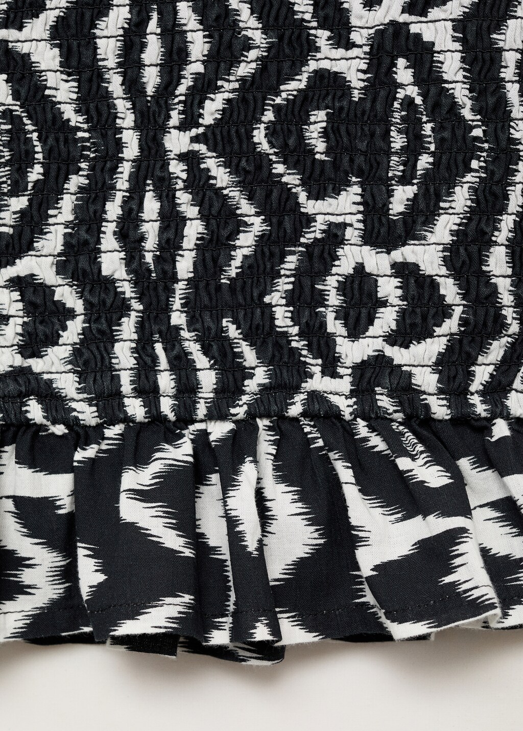 Strapless top with ruffles