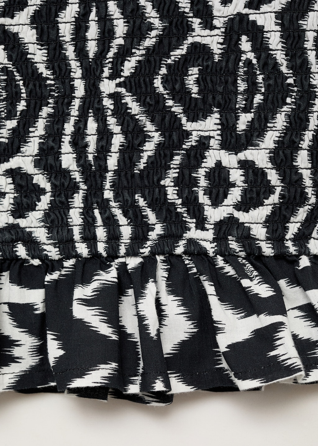 Strapless top with ruffles