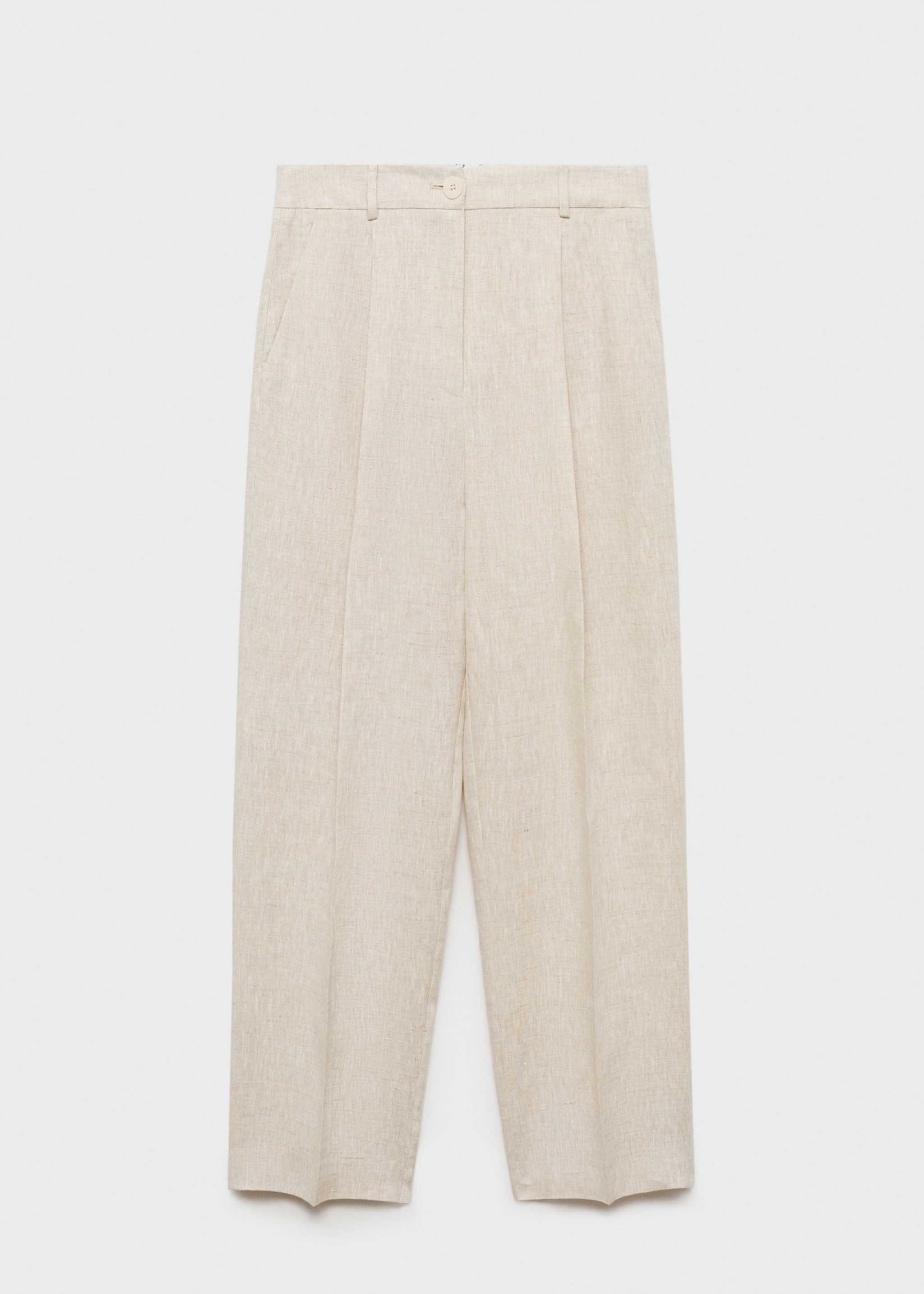 Pleated linen trousers - Article without model