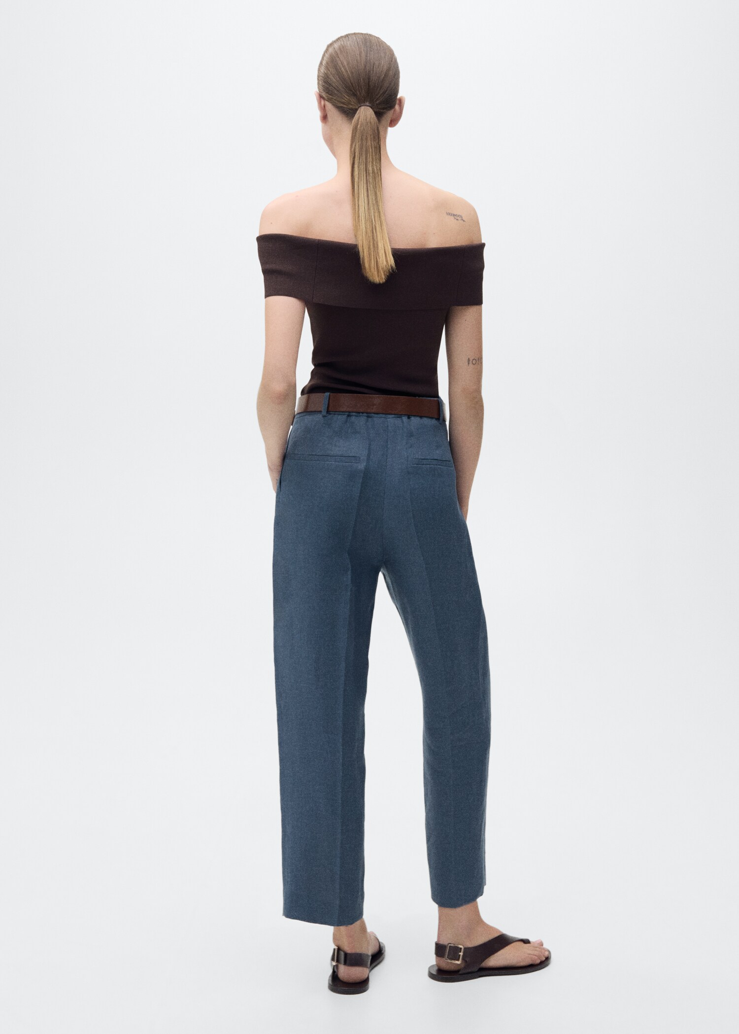 Pantalons lli pinces - Revers de l'article