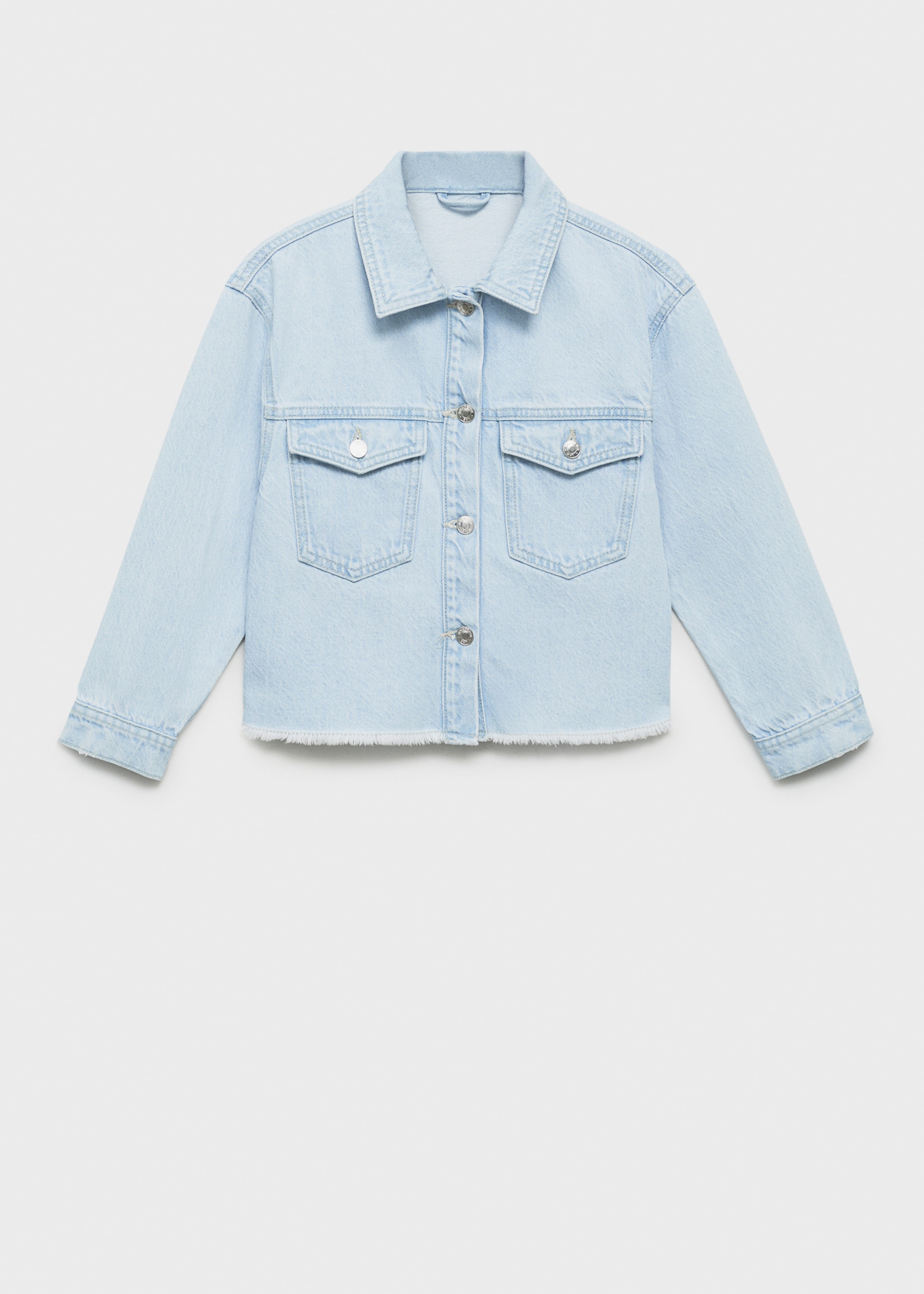 Denimjakke med frynsete kant - Artikkel uten modell