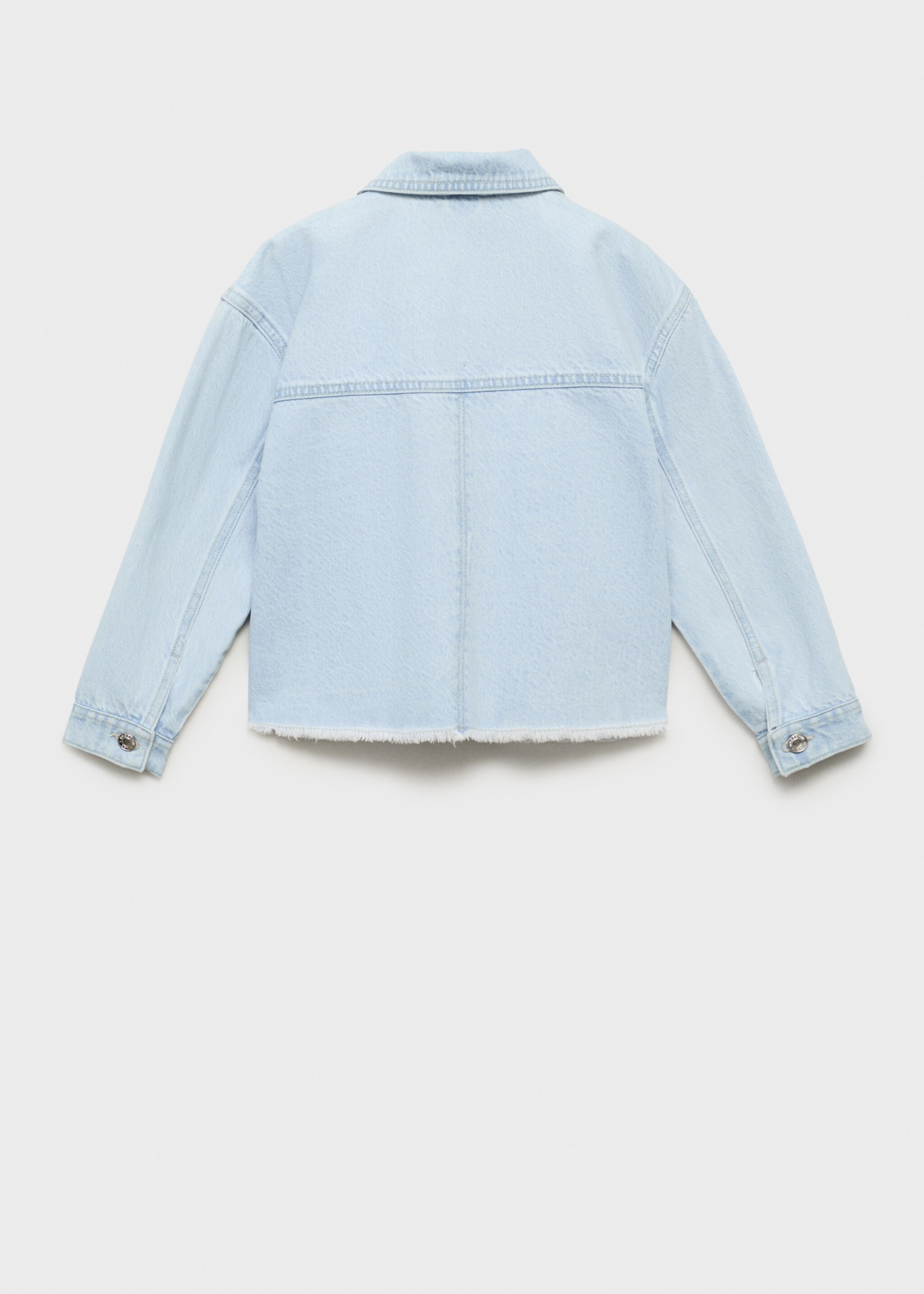 Denimjakke med frynsete kant - Baksiden av artikkelen