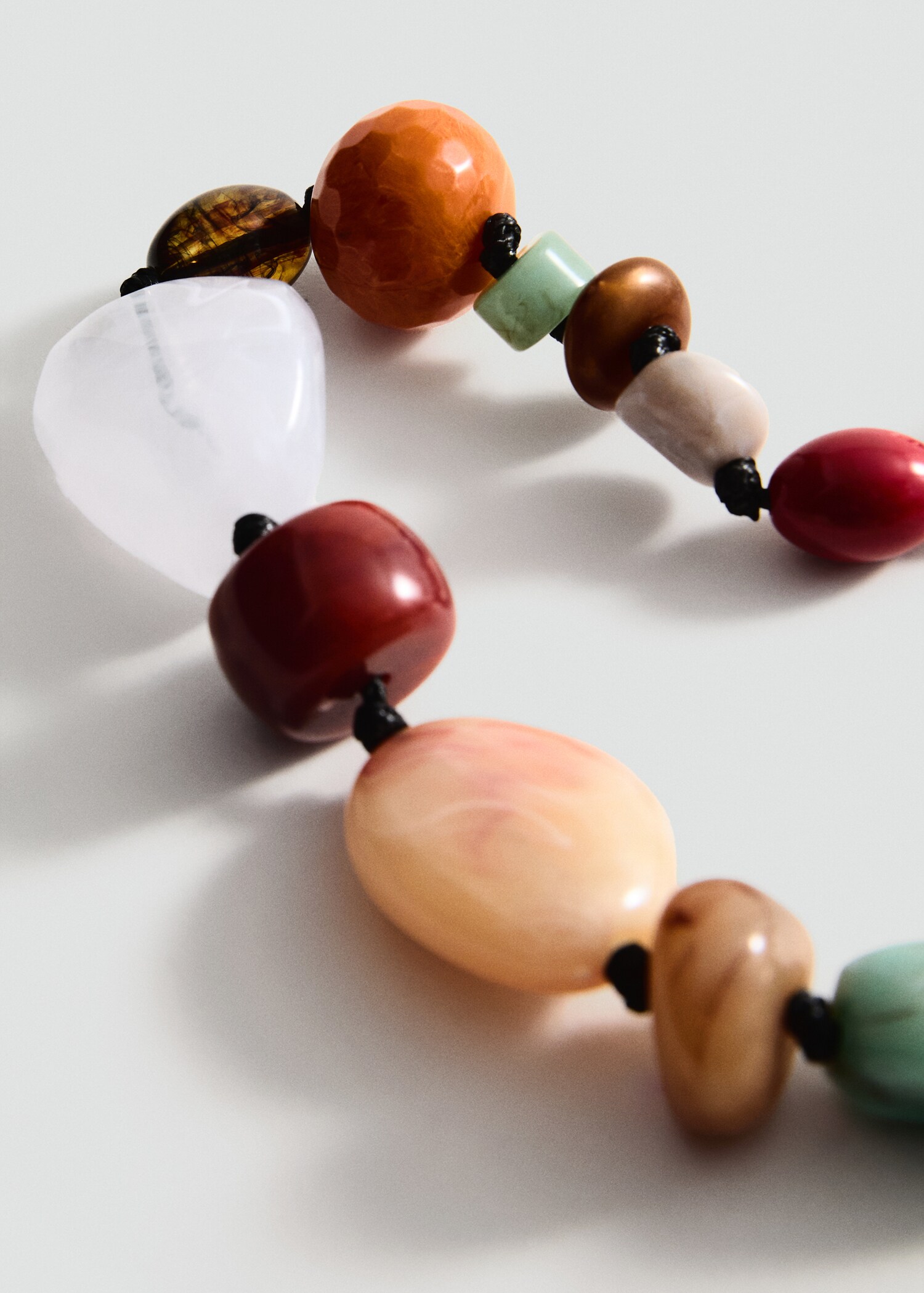 Combined ball necklace - Medium plane