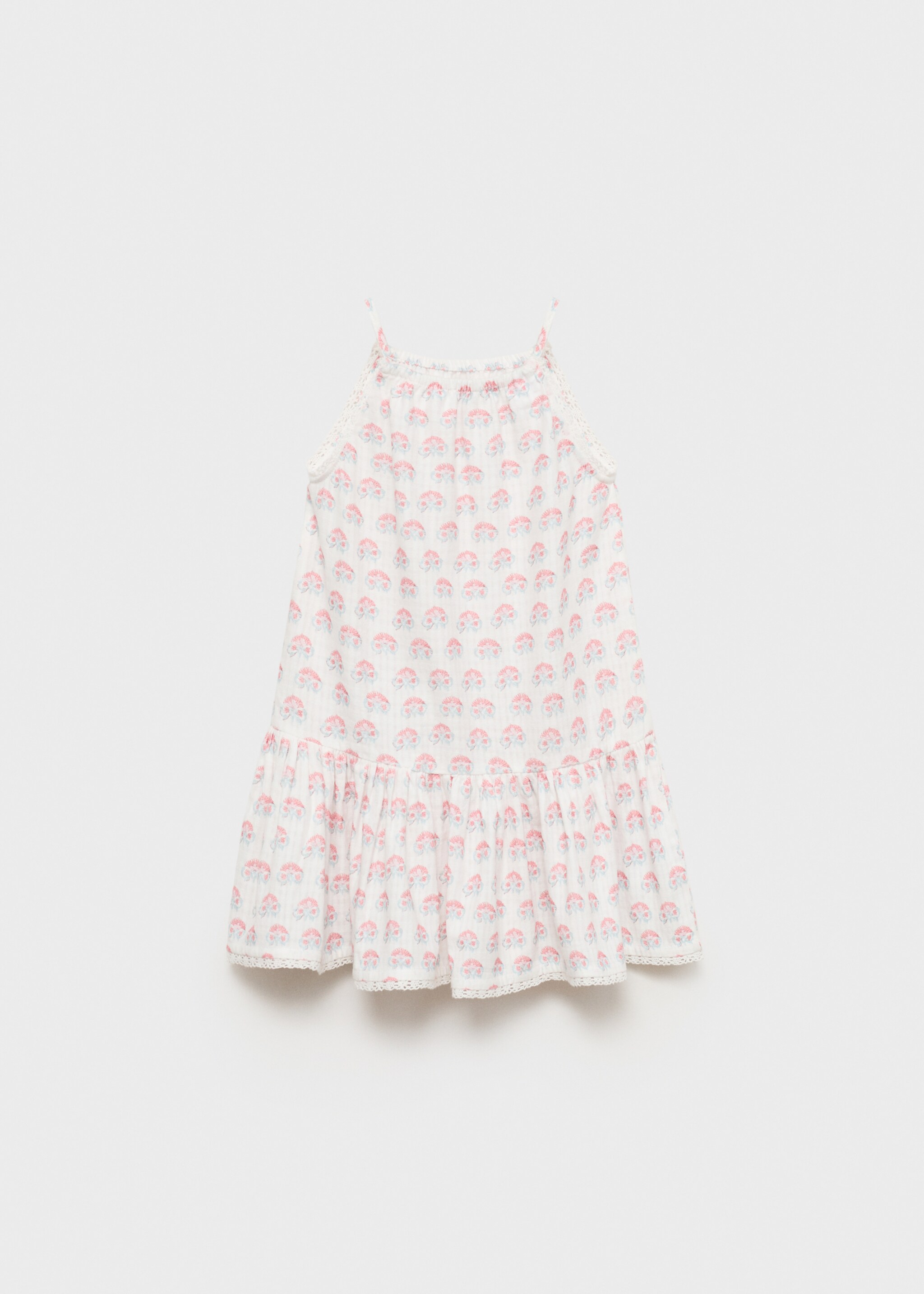 Floral embroidered dress with straps - Reverse of the article