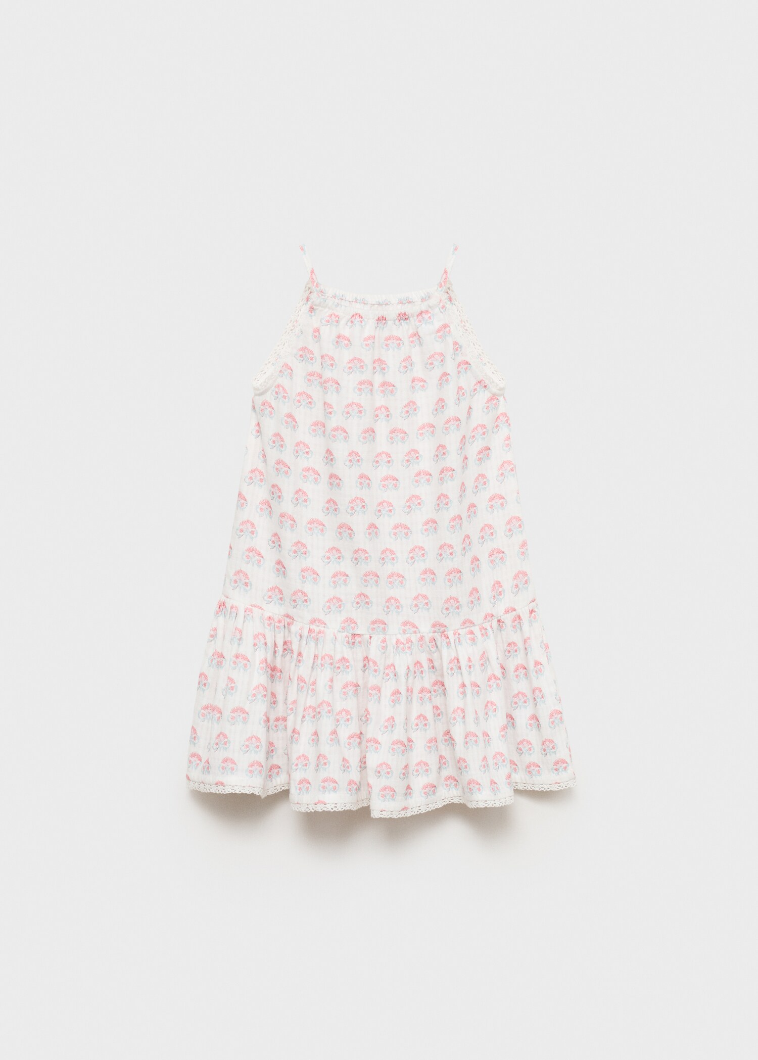 Floral embroidered dress with straps - Reverse of the article