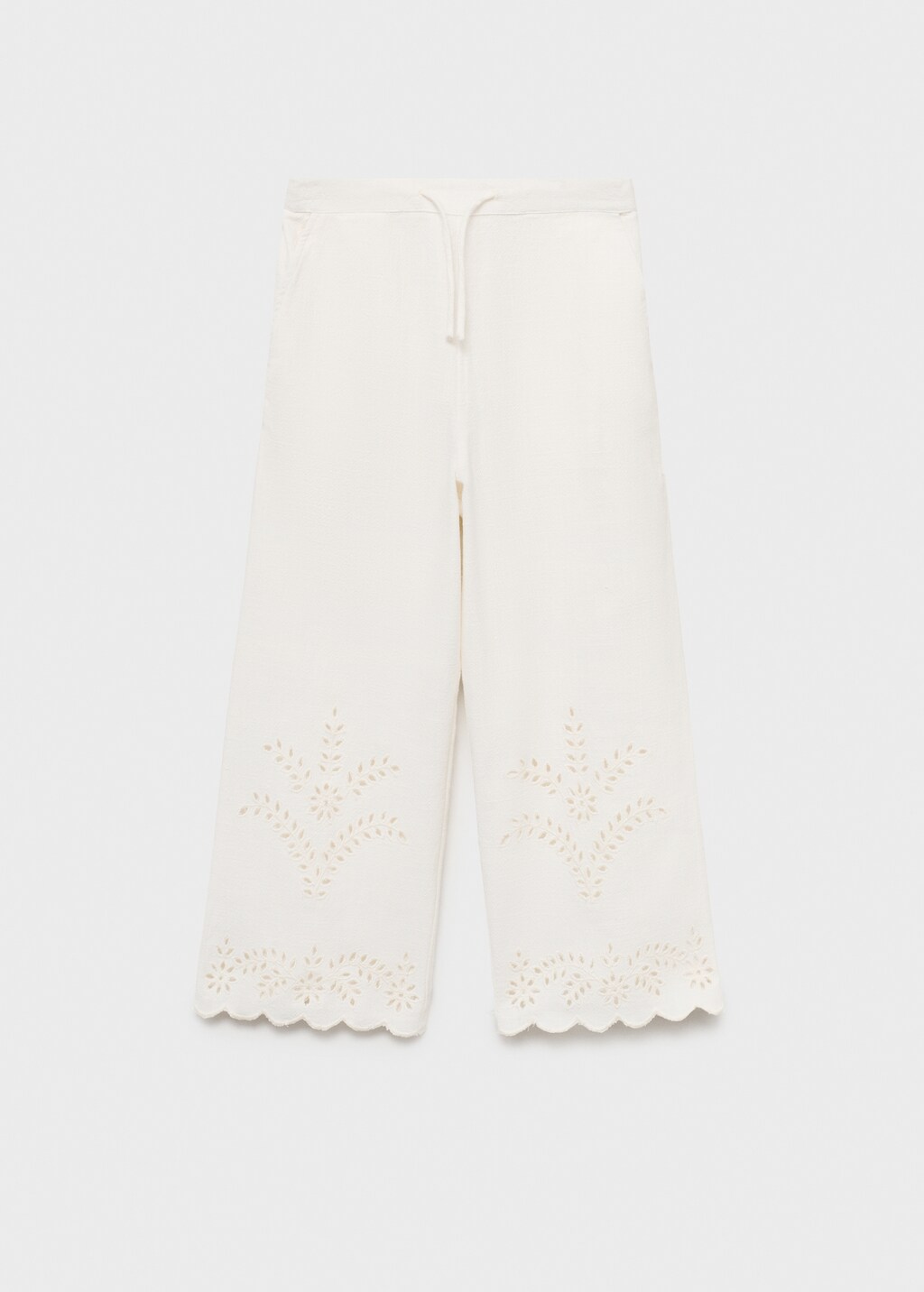 Swiss-embroidered pants - Kids | MANGO USA