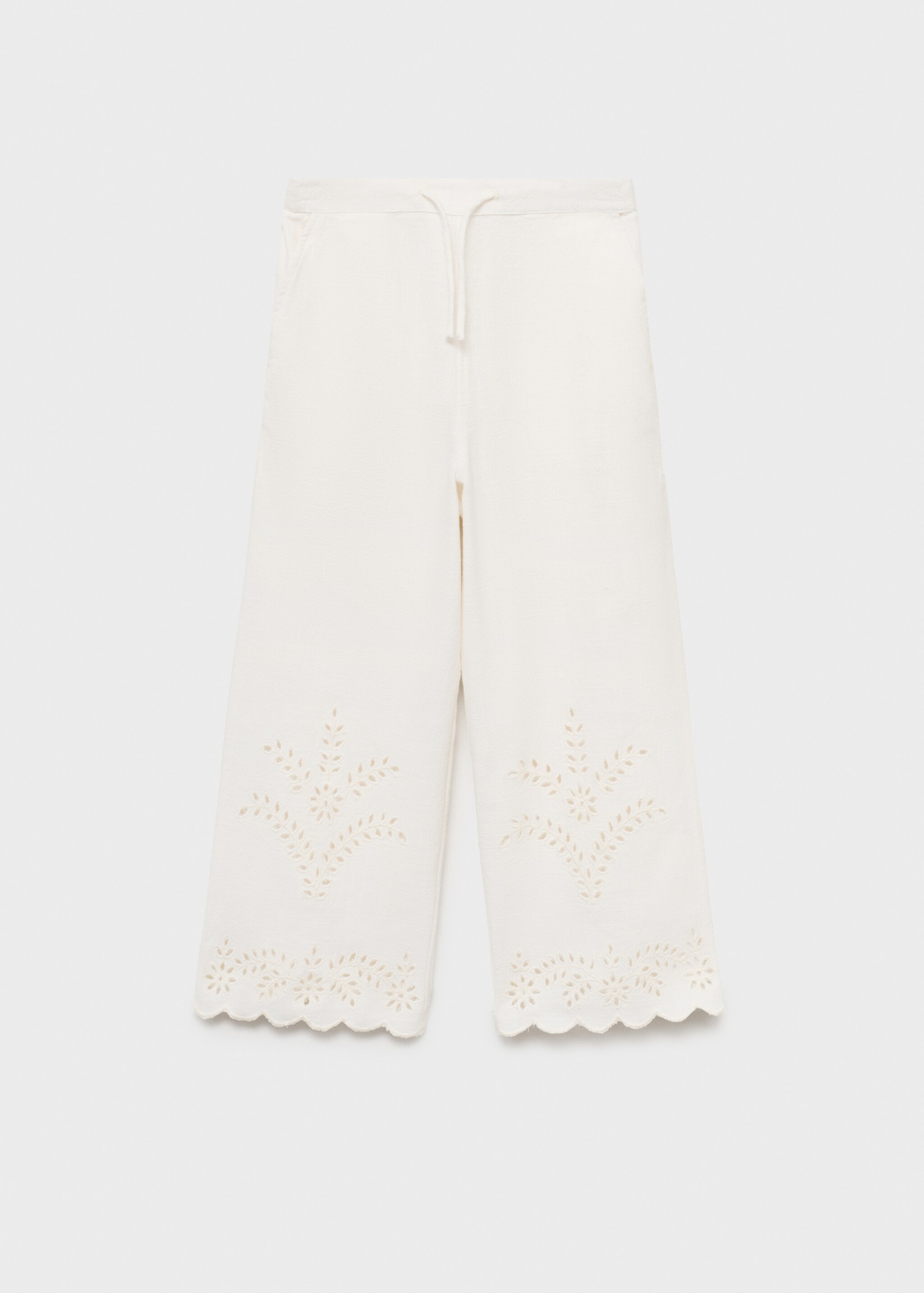 Swiss-embroidered trousers - Article without model