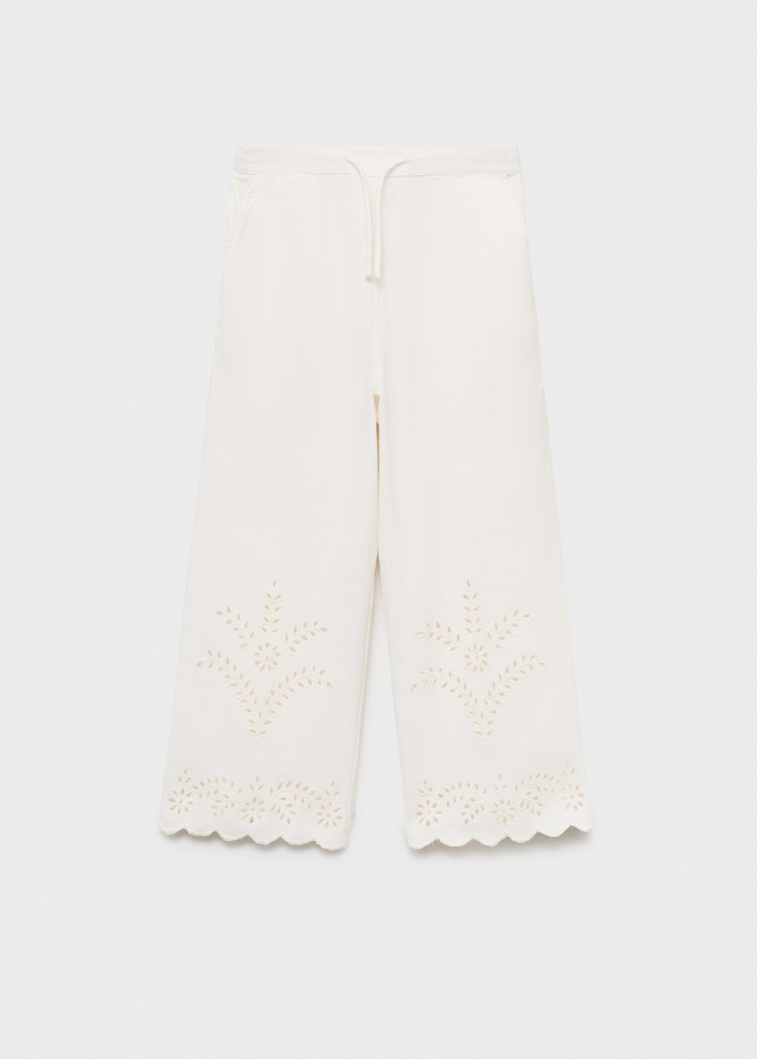 Swiss-embroidered pants - Article without model