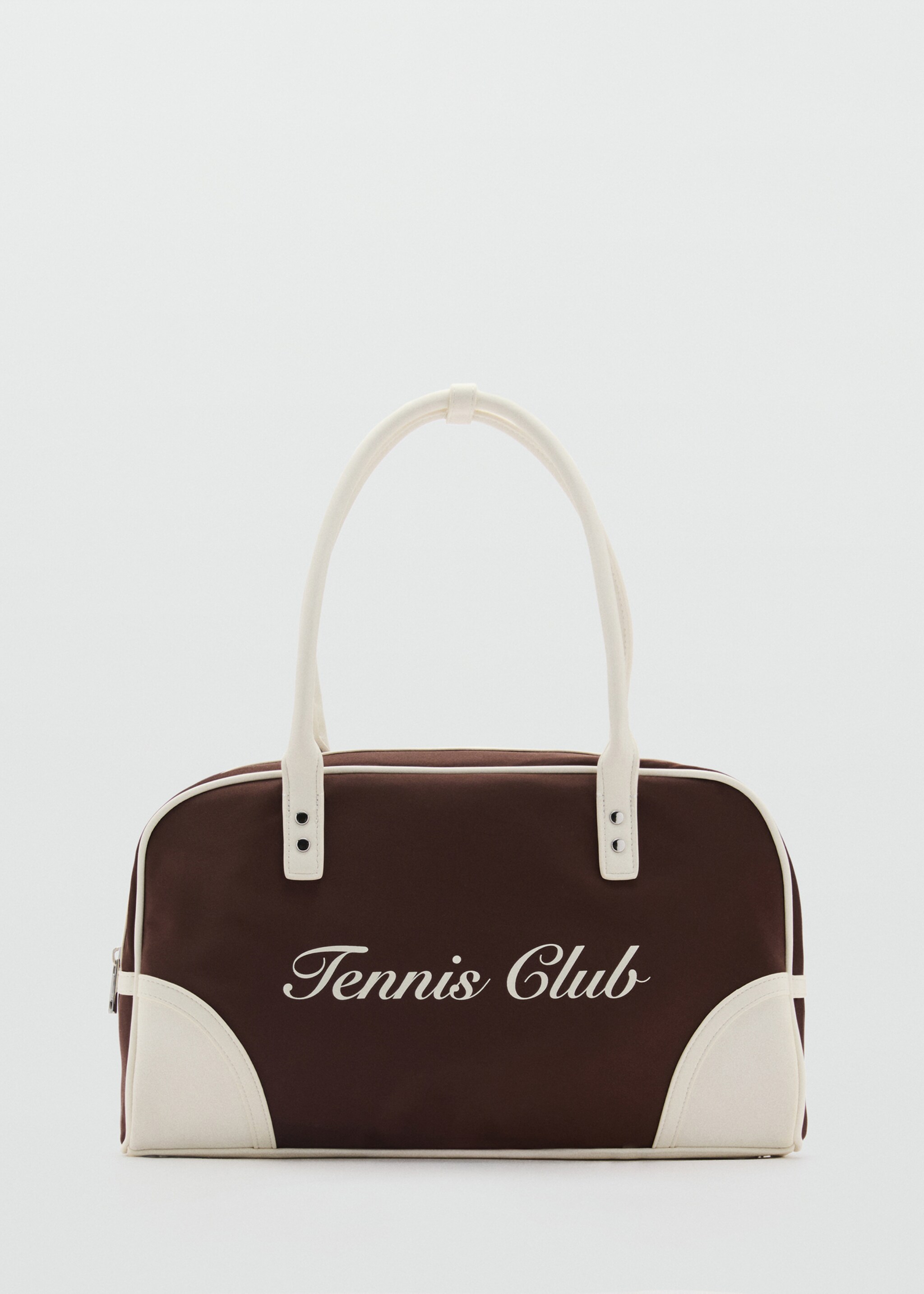 Contrast shoulder bag with printed message - Article without model