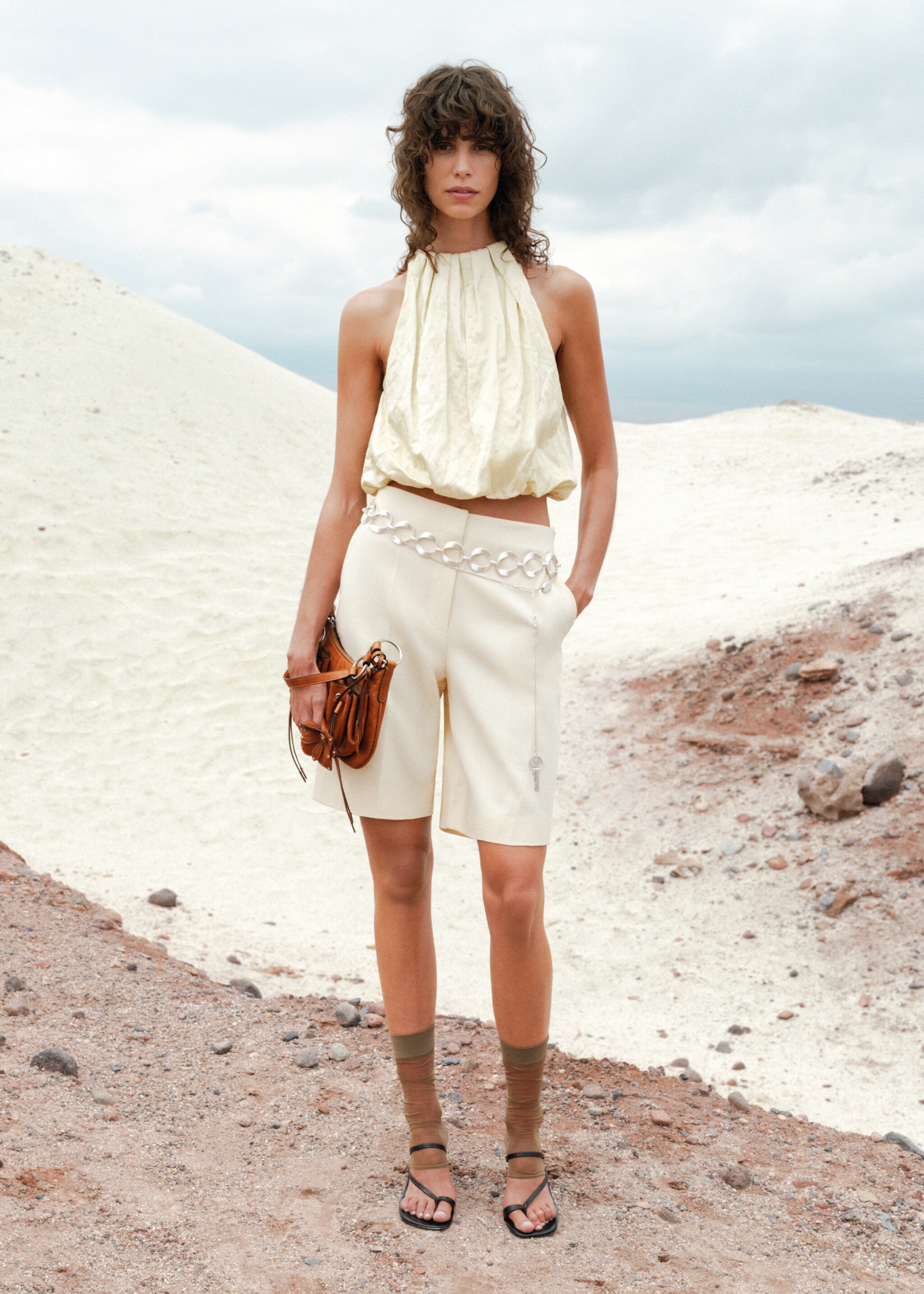 Linen-blend suit bermuda shorts - Details of the article 5