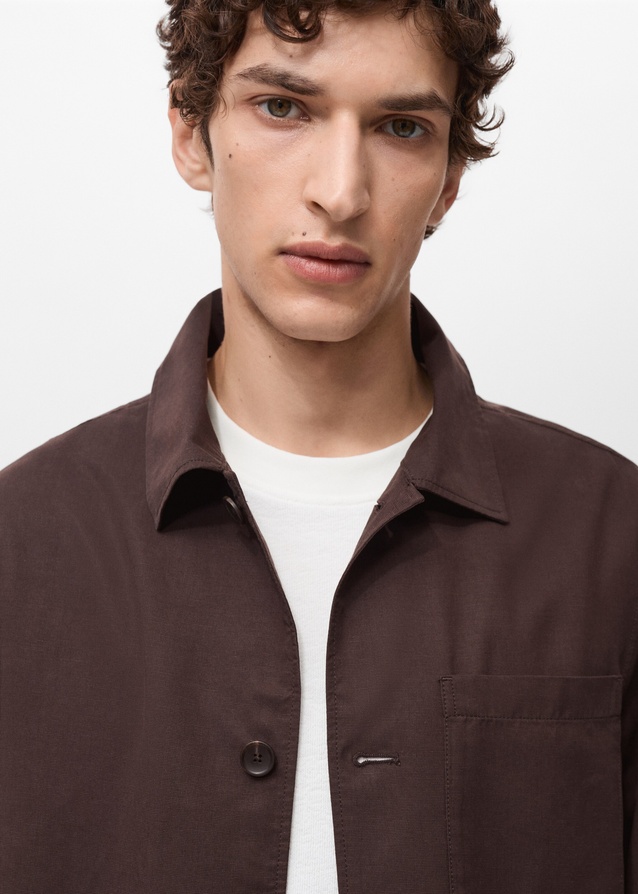 Pocket lyocell overshirt - Details of the article 1