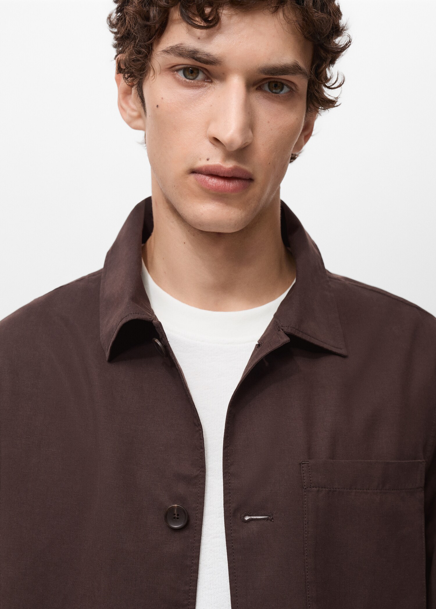 Pocket lyocell overshirt - Details of the article 1