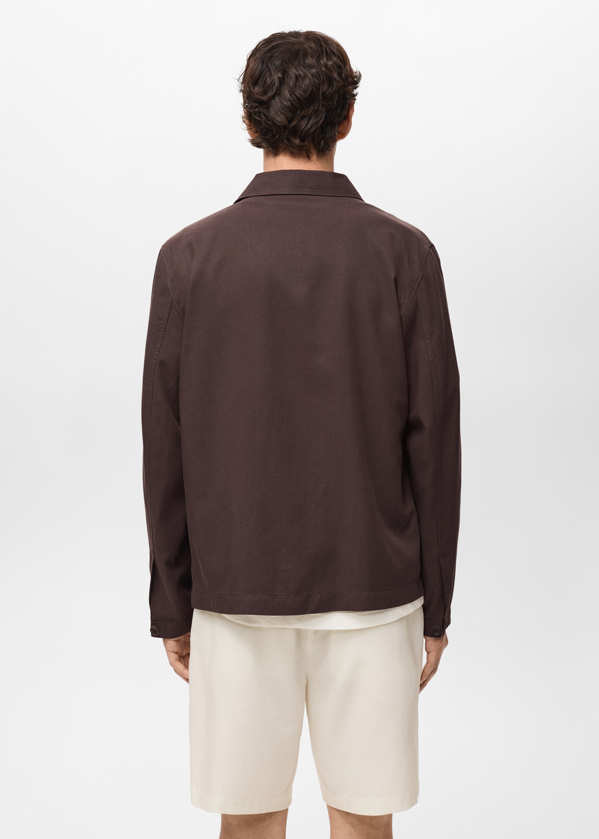 Pocket lyocell overshirt - Reverse of the article