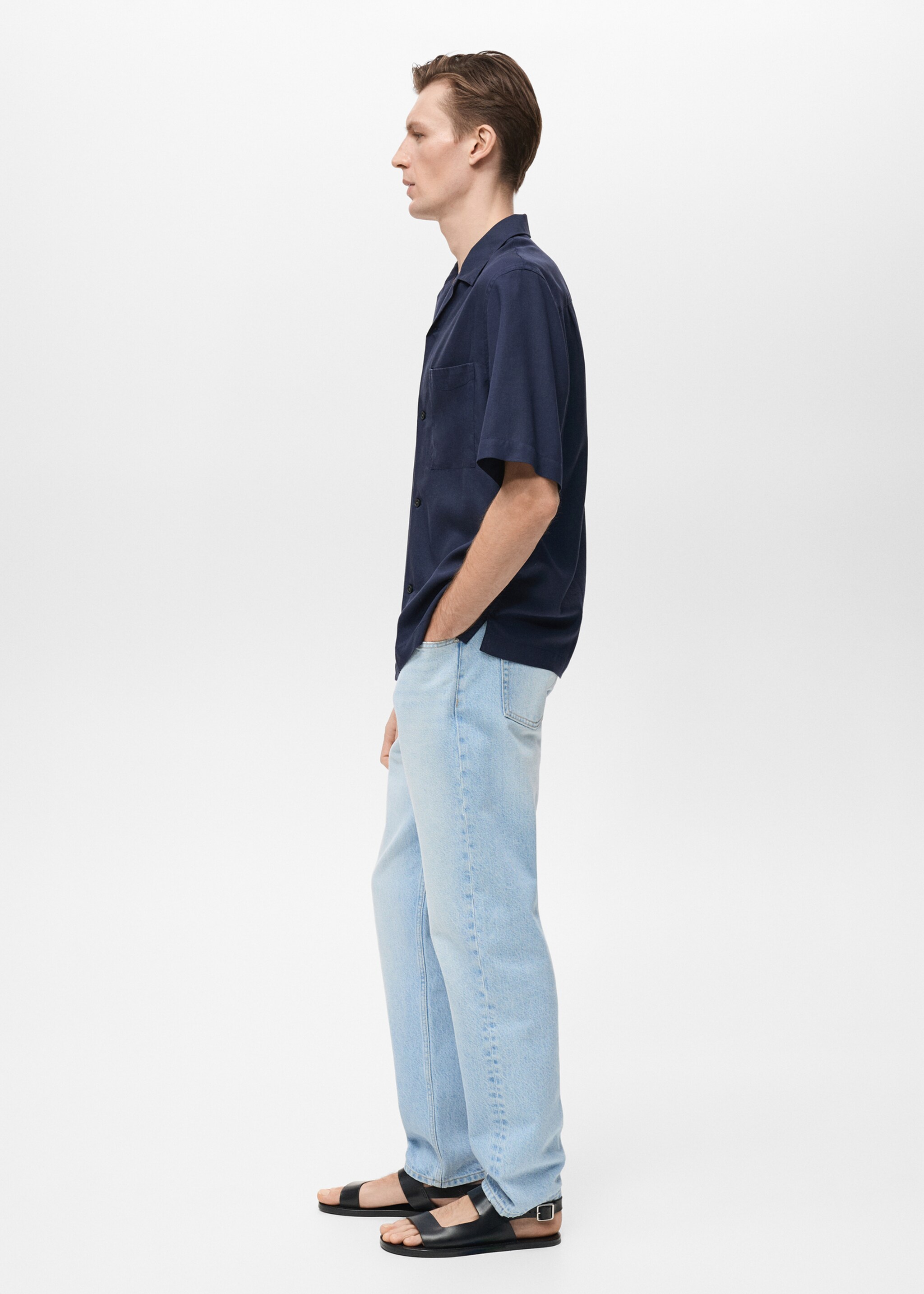 Lyocell shirt with pocket - Details of the article 2