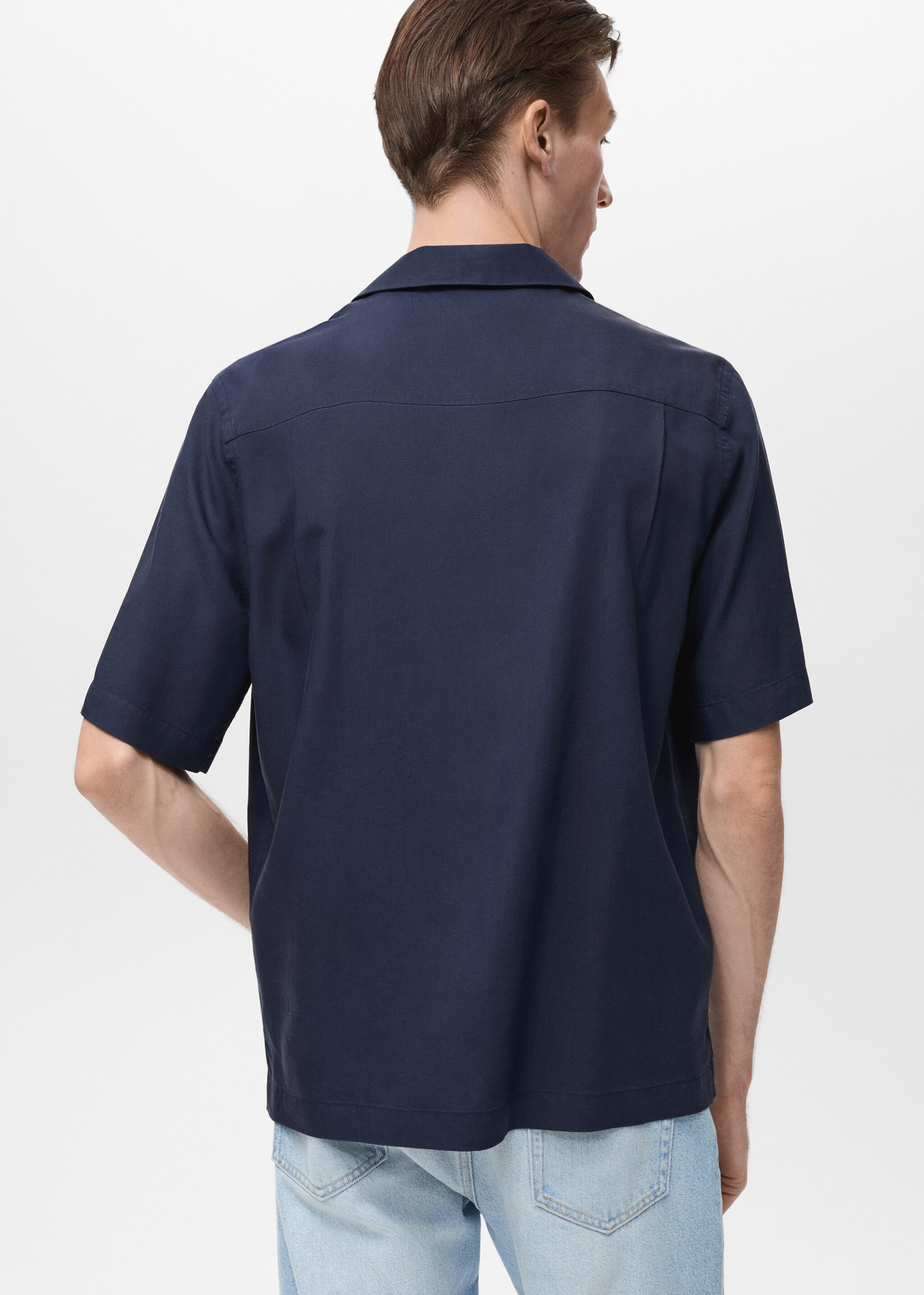 Lyocell shirt with pocket - Reverse of the article
