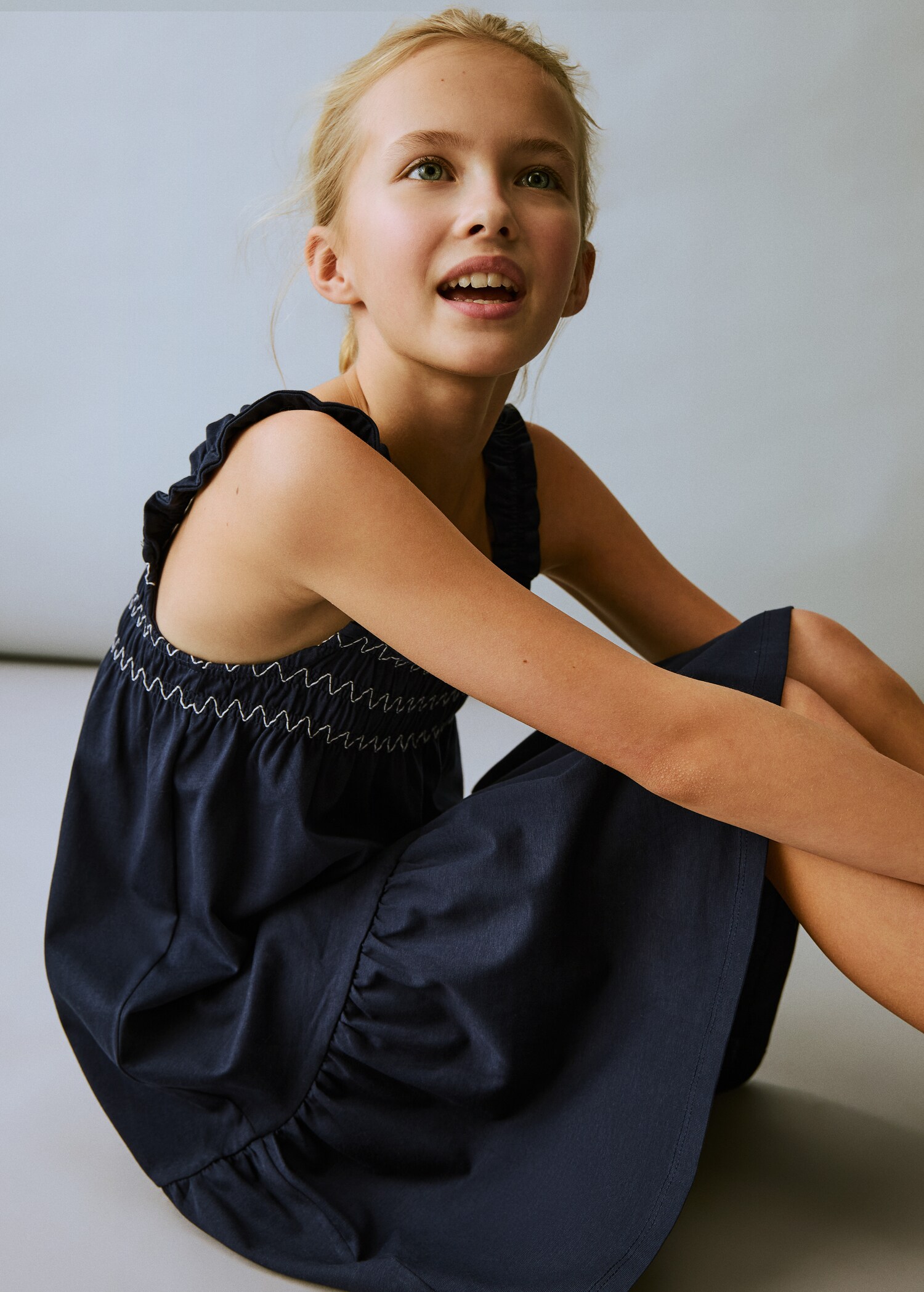 Embroidered flounce dress - Details of the article 2